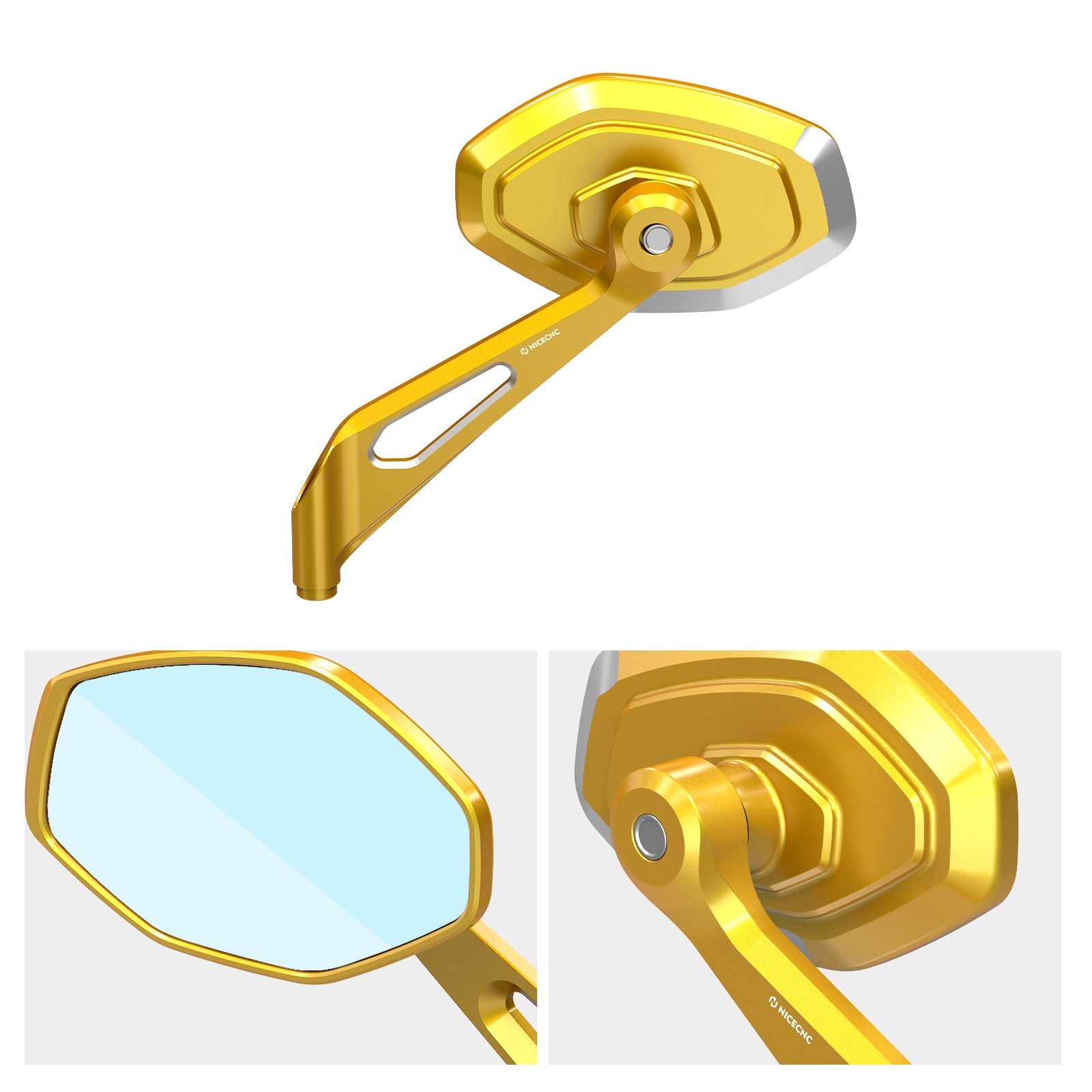 Convex Rear View Mirrors Kit For Harley Road King Tri Electra Street Glide Ultra Limited
