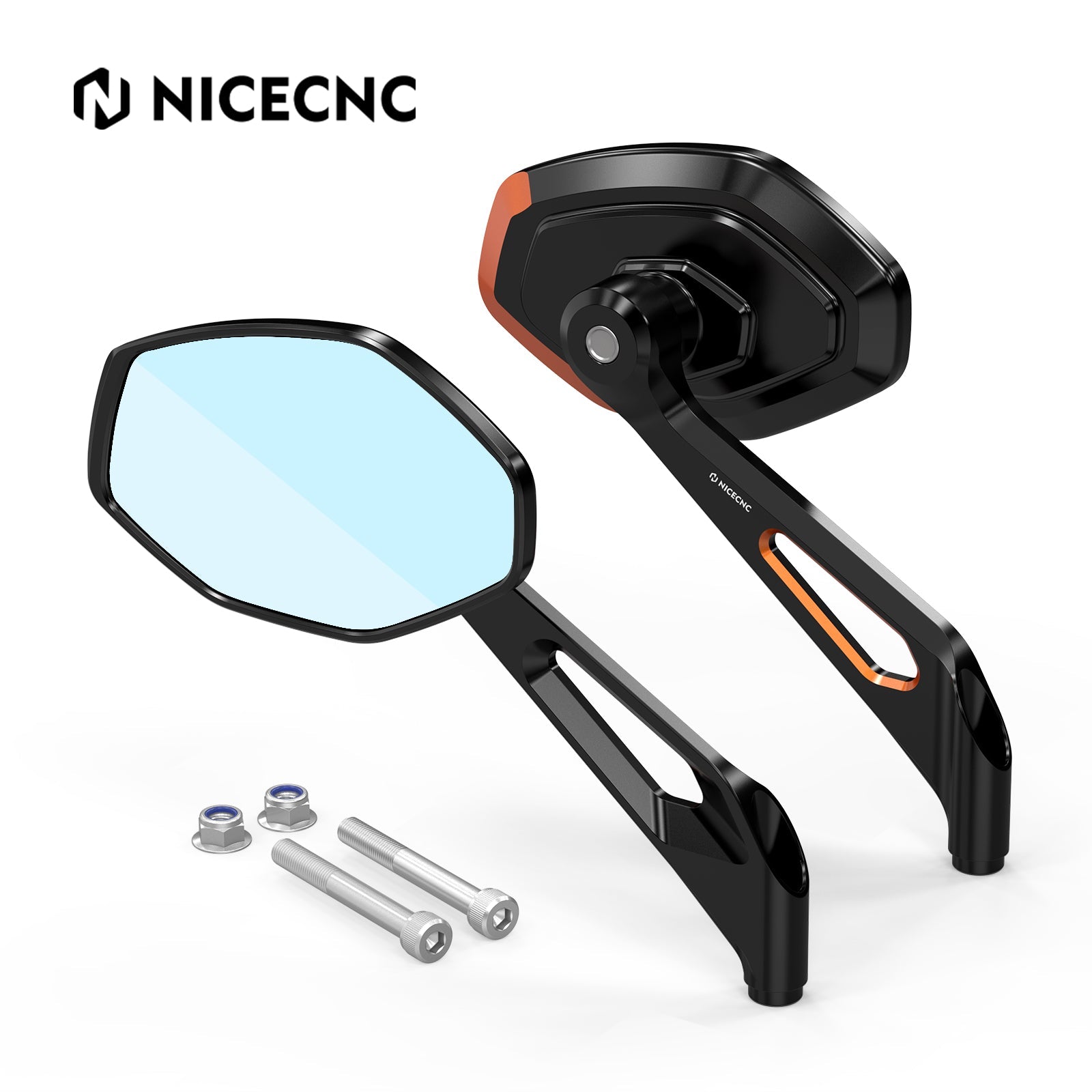 Convex Rear View Mirrors Kit For Harley Road King Tri Electra Street Glide Ultra Limited