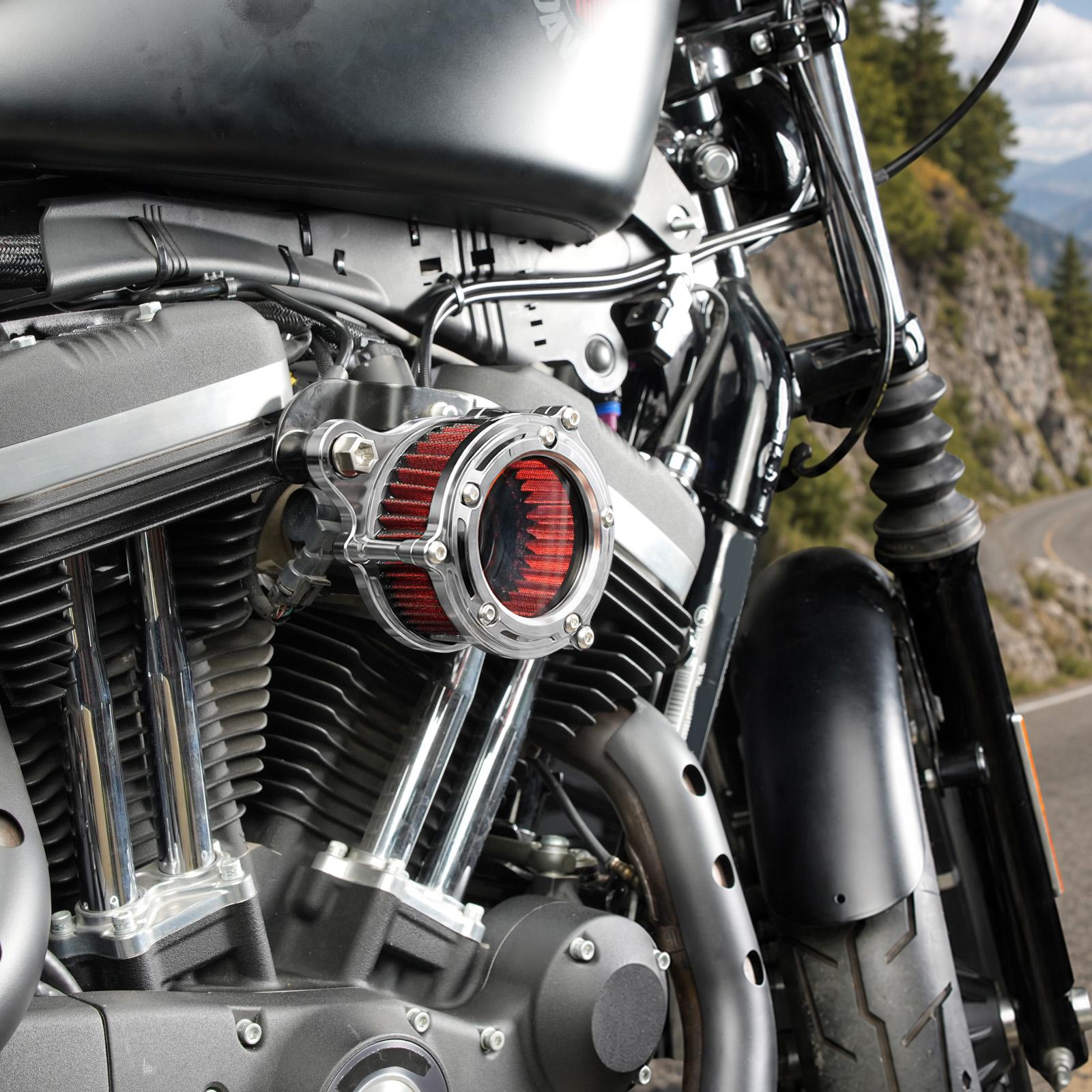 Kit de filtre d'admission d'air Full Clear pour Harley Sportster 1200 48 XL Iron 883 XL883N