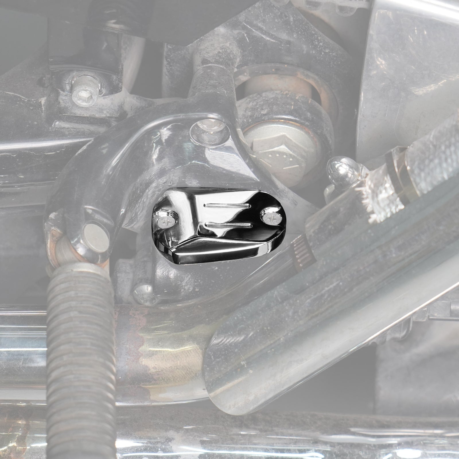 Chrome Rear Brake Reservoir Cap Cover For Harley Sportster 1200 Iron 883 XL