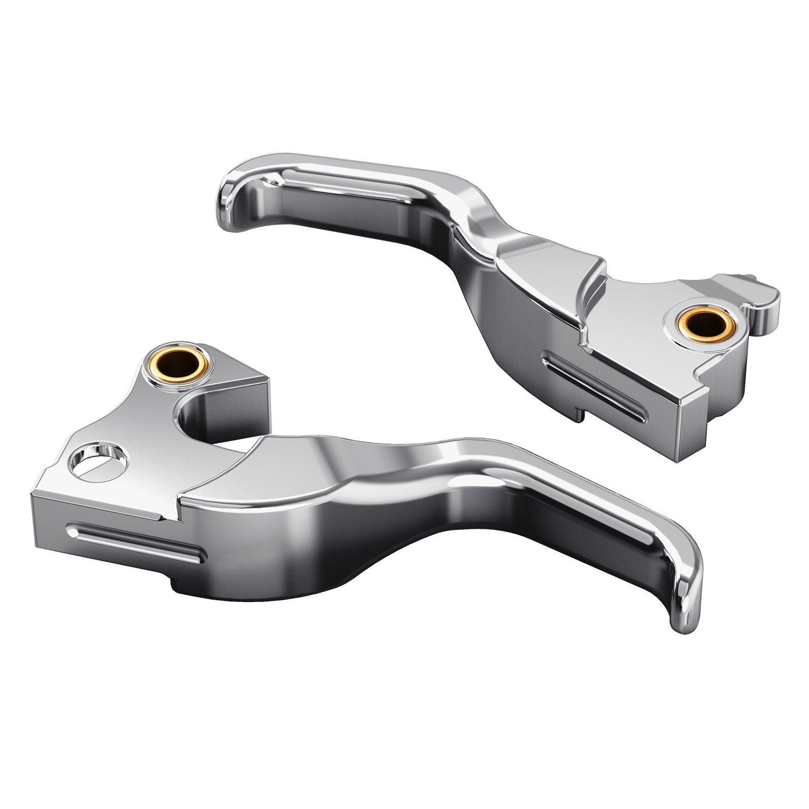 Chrome 2-Finger Short Brake Clutch Levers For Harley Sportster 1200 883 72 48 XL