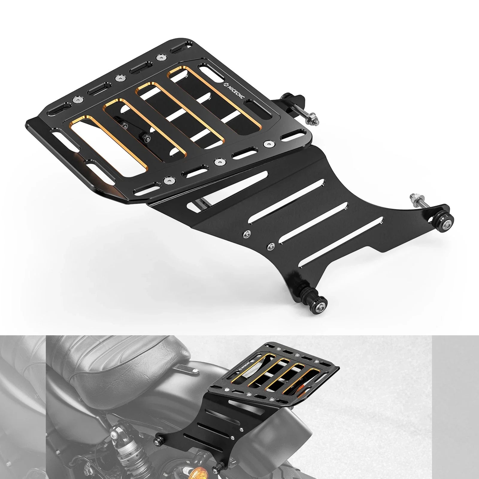 Rear Luggage Rack Tail Bag Bracket Mount Kit For Harley Sportster 1200 XL Iron 883