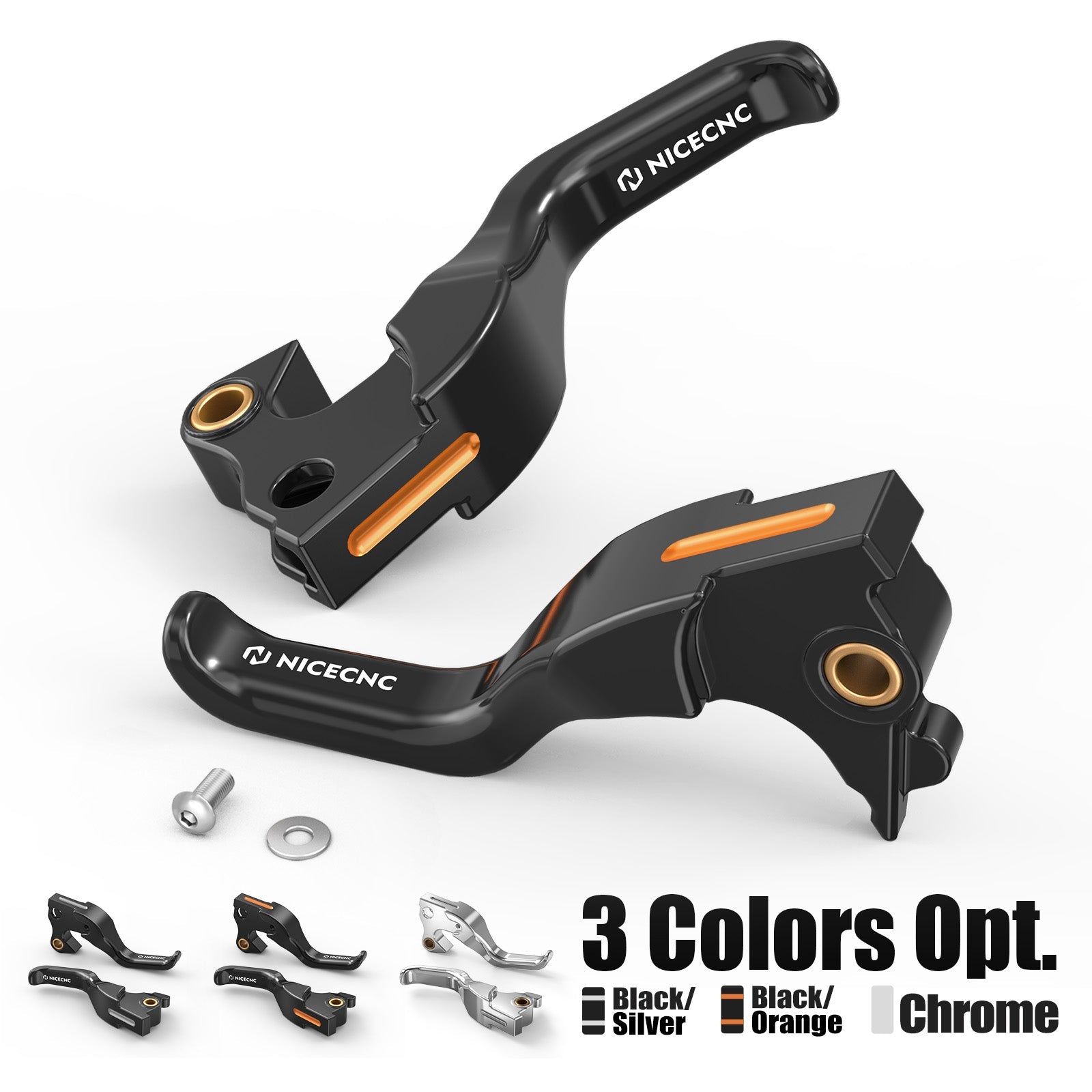 2-Finger Short Brake Clutch Levers For Harley Sportster 1200 48 XL Iron 883 XL883N