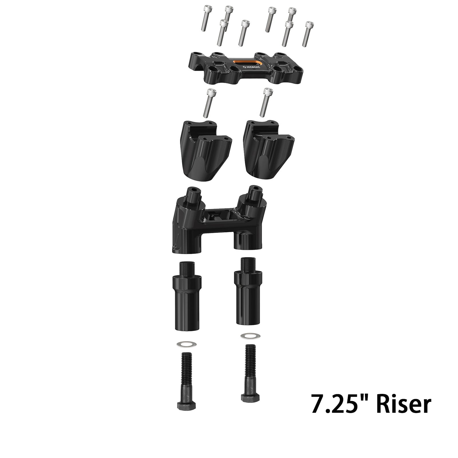 Modular Kickback Handlebar Riser For Harley Softail Slim Standard Deluxe Heritage Fat Boy