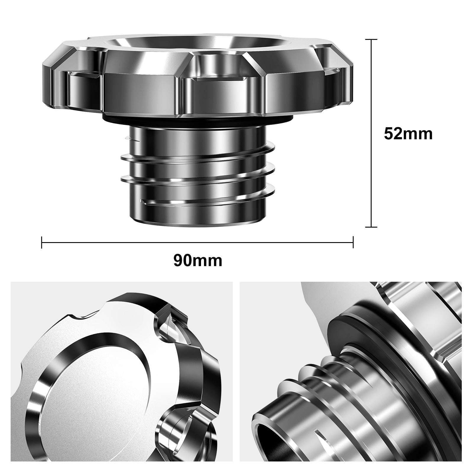 Chrome Fuel Tank Cap For Harley Sportster 1200 883 48 XL Dyna Super Glide Street Bob