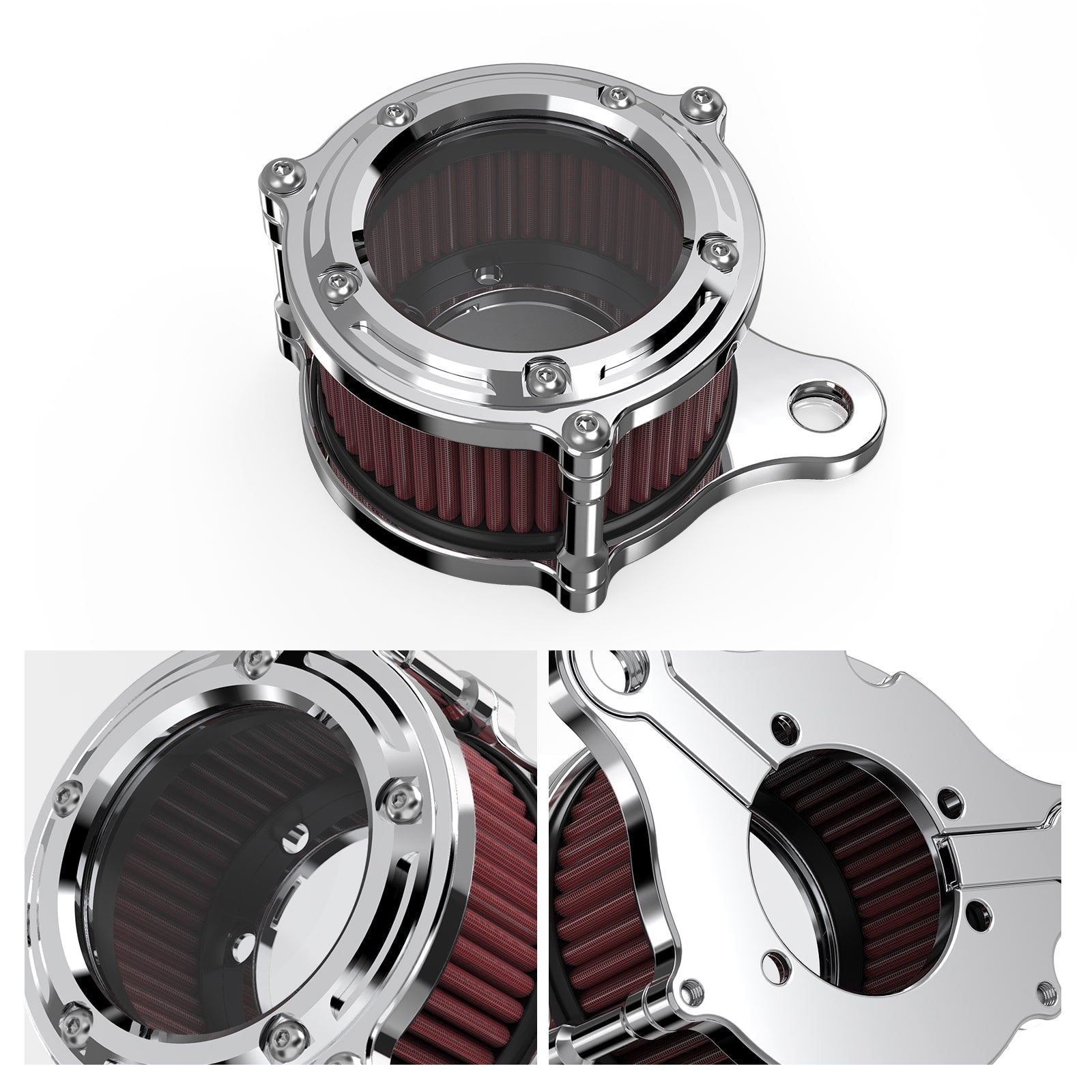 Chrome Full Clear Air Cleaner Intake Filter For Harley Sportster 1200 883 48 XL
