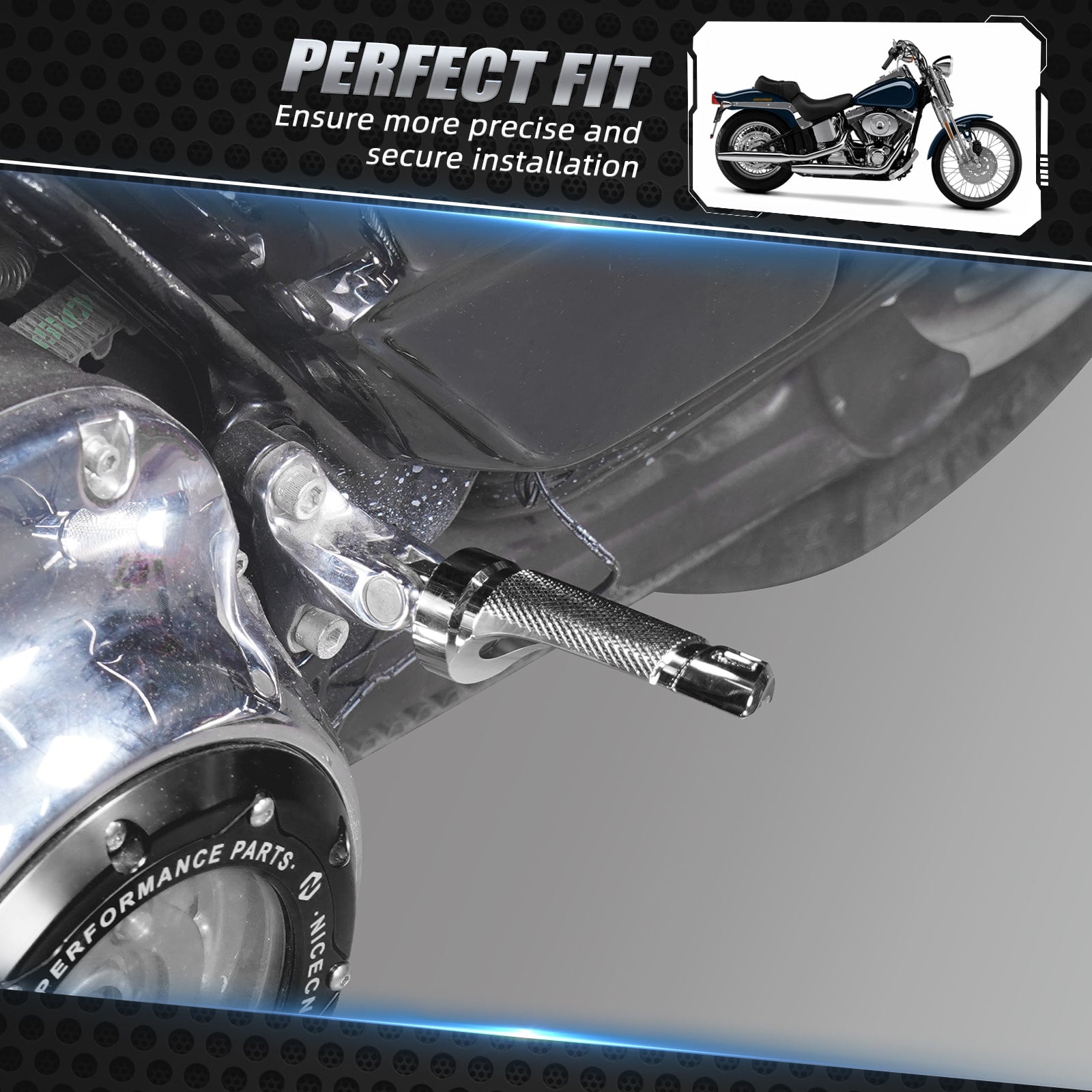 Chrome Rear Passenger Footpegs Pedals Footrest For Harley Road King Street Glide