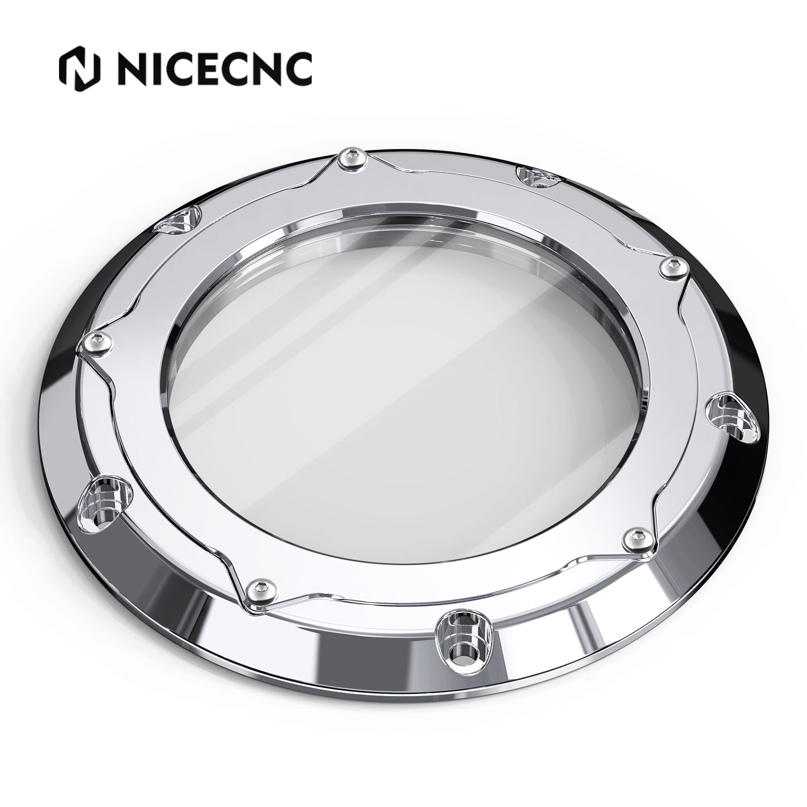 Chrome Clear M8 Primary Derby Clutch Cover For Harley Electra Road Street Glide