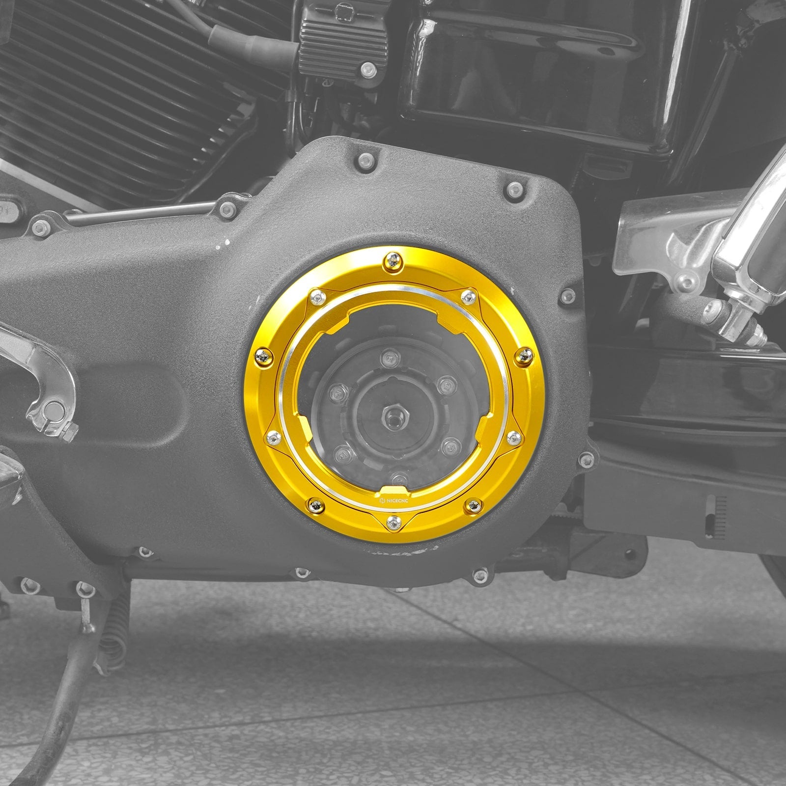 Transparent V Twin Cam Derby Clutch Cover For Harley Road King 99-14 Street Glide 06-15