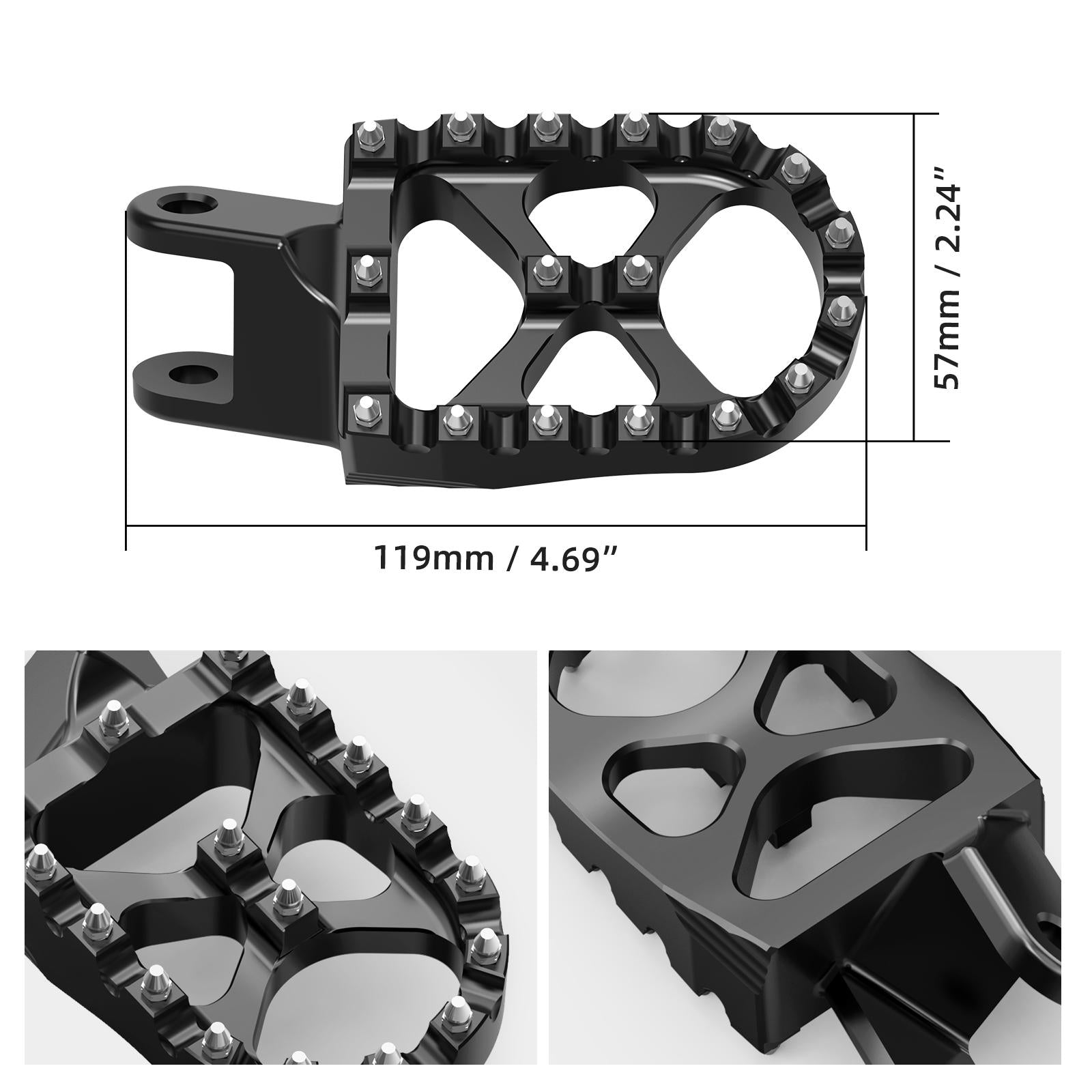 Enlarged Wide Foot Pegs Pedals For Honda XR650L 1993-2025 XR 650R 600R 250R 400R