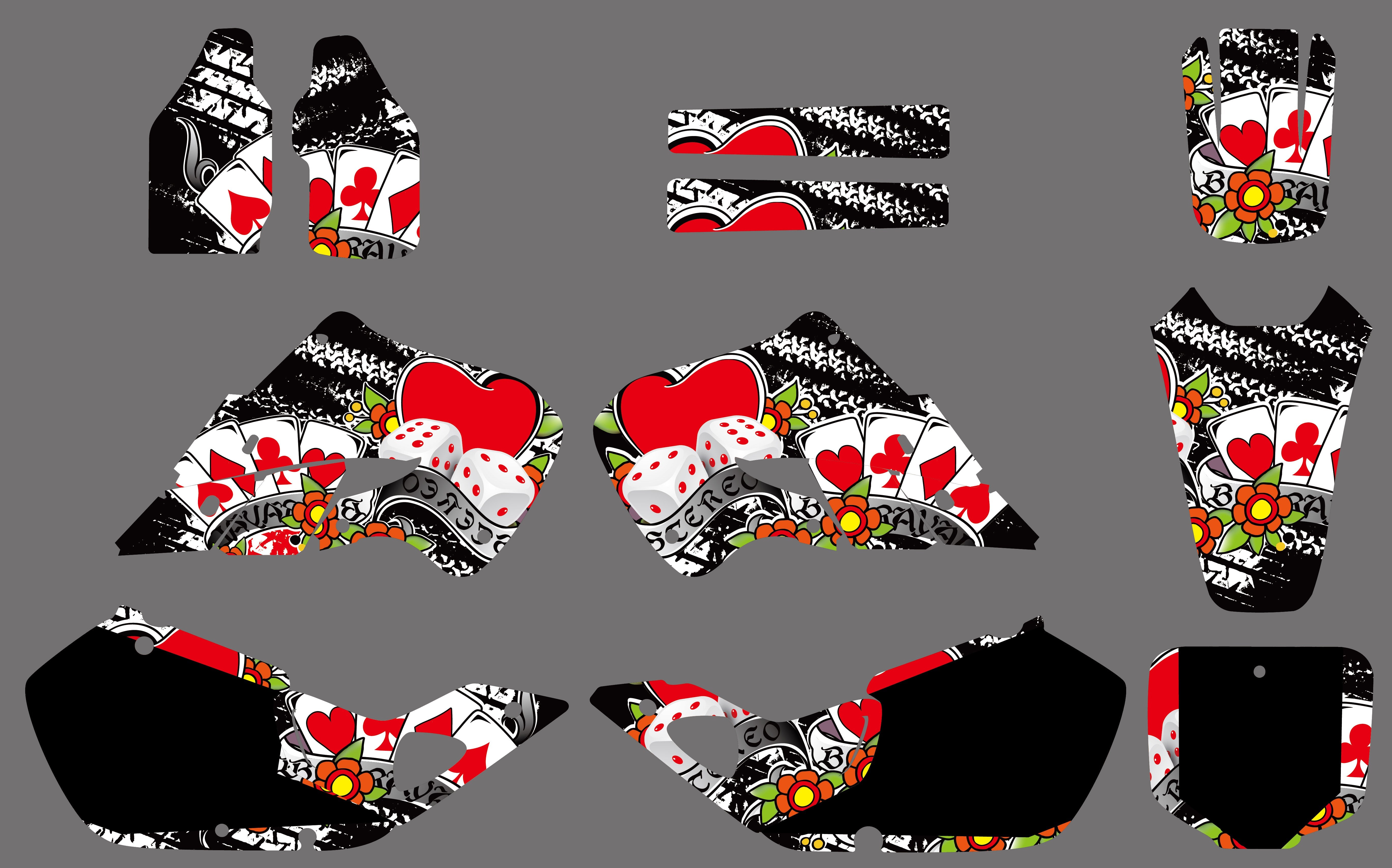Motorcycle Full Graphics Decals Stickers For Honda CR125 1998-1999  CR250 1997-1999