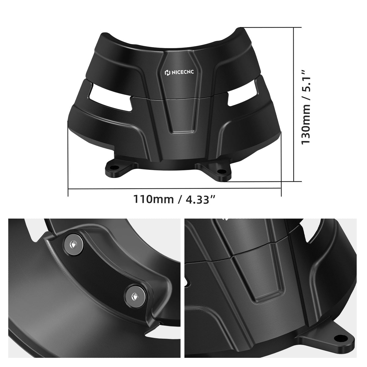 Right Engine Clutch Guard + Sensor Cover For Honda Africa Twin 1100 DCT