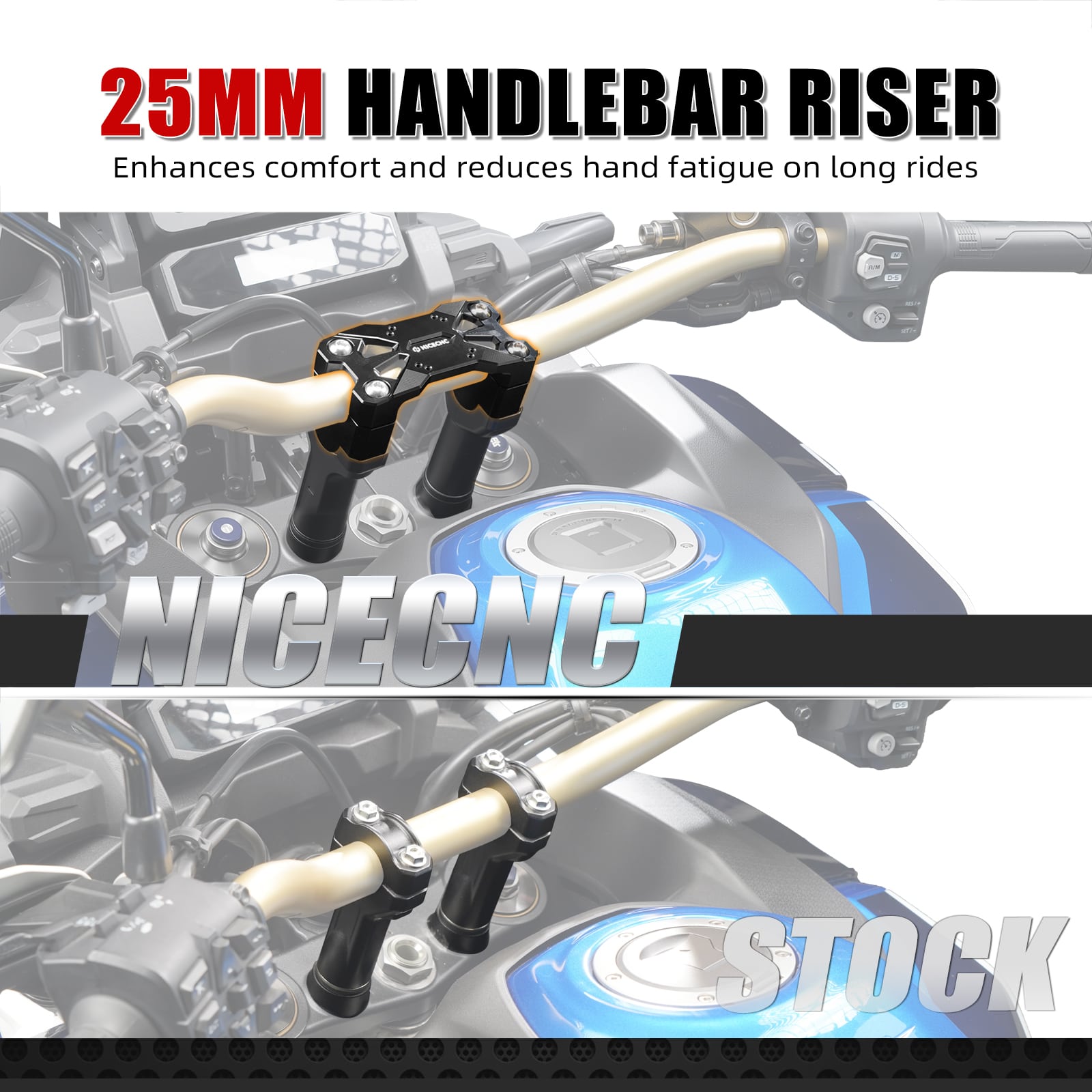 1" Rise GPS Brackets AMPS Mount Handlebar Riser For Honda CRF1100L Africa Twin