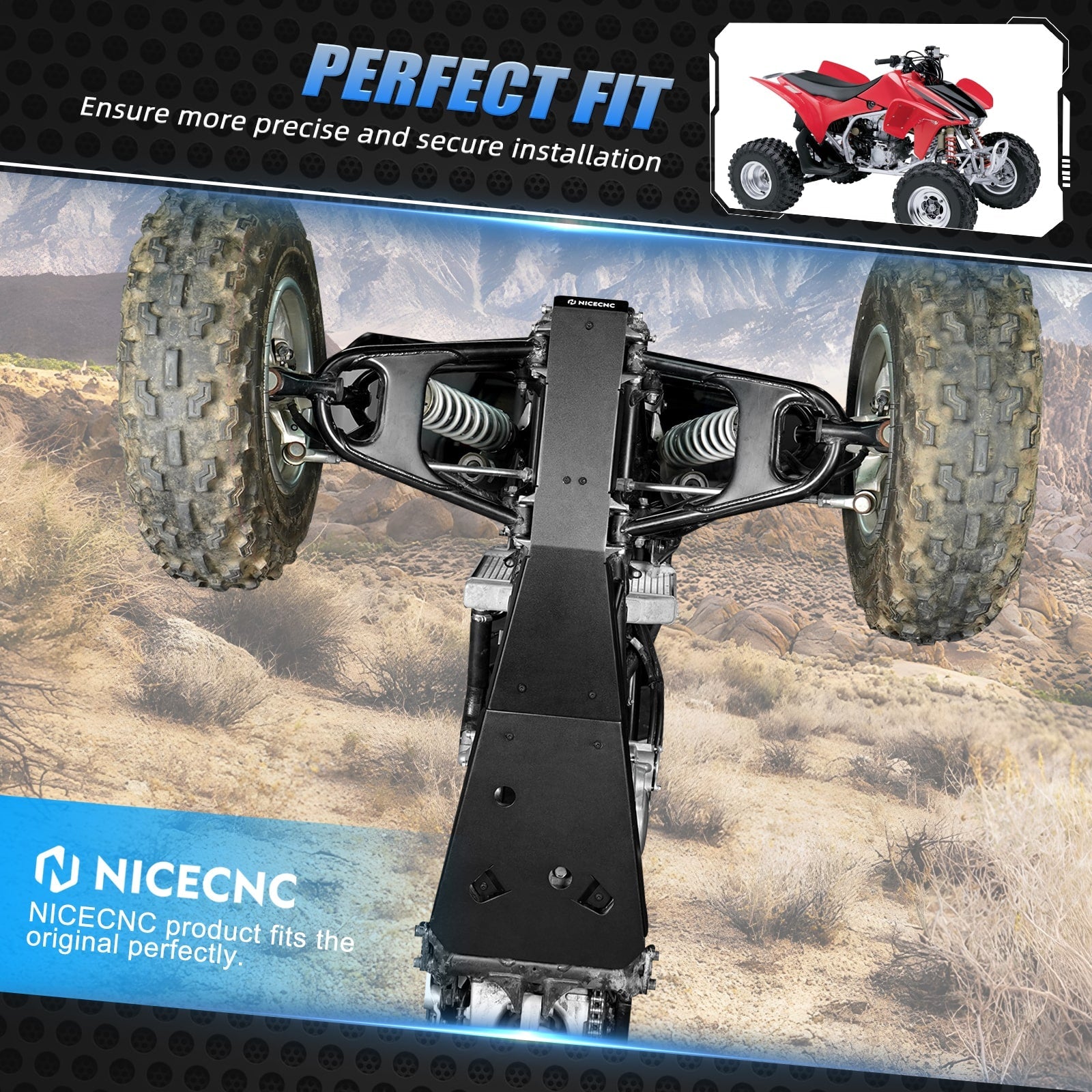 ATV Frame Engine Guards Skid Glide Plates Kit For Honda TRX450 R / ER 2006-2014
