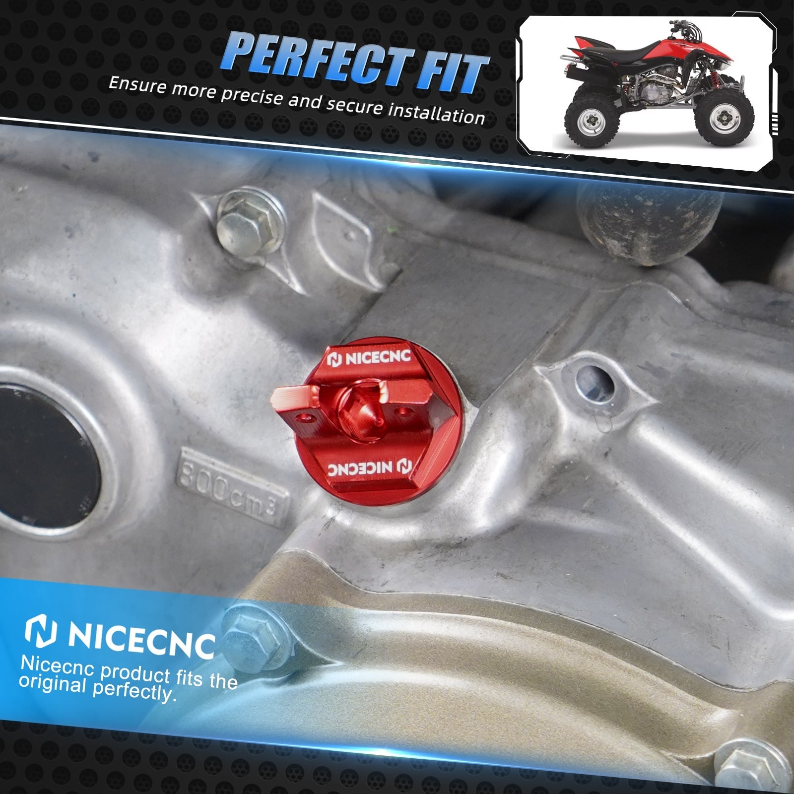 ATV Crankcase Cover Oil Filler Caps For Honda TRX 450 R / ER 2006-2014