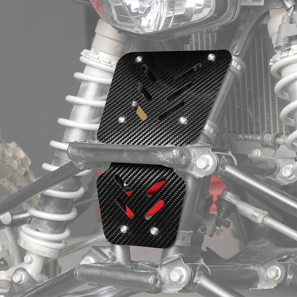ATV Carbon Fiber Radiator Frame Mud Splash Guard For Honda TRX 450 R / ER