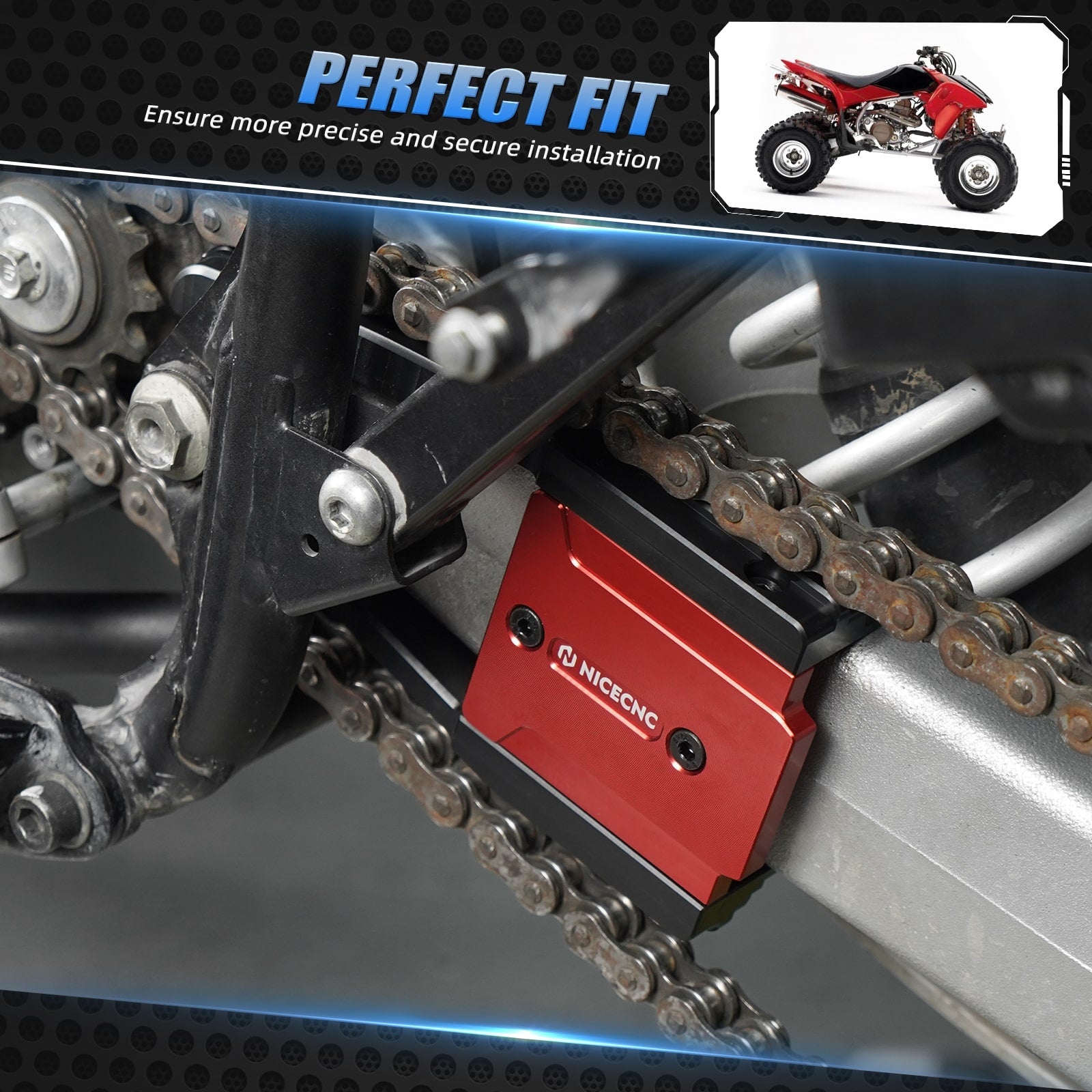 ATV Swingarm Chain Buffer Guide Slider For Honda TRX 450 R / ER 2006-2014