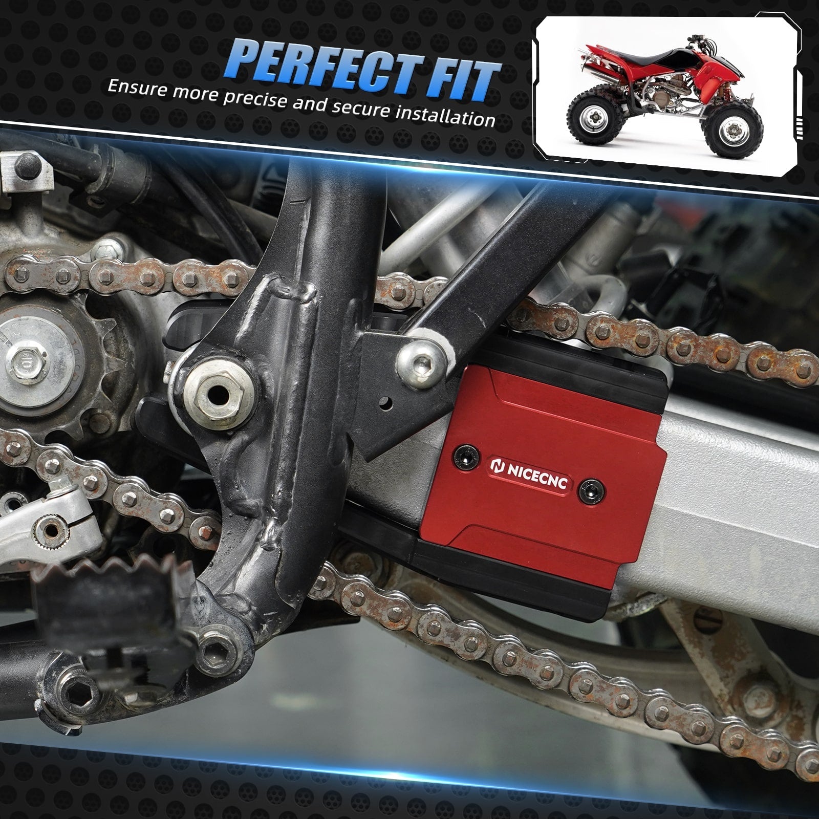 ATV Swingarm Chain Buffer Guide Slider For Honda TRX 450 R / ER 2006-2014