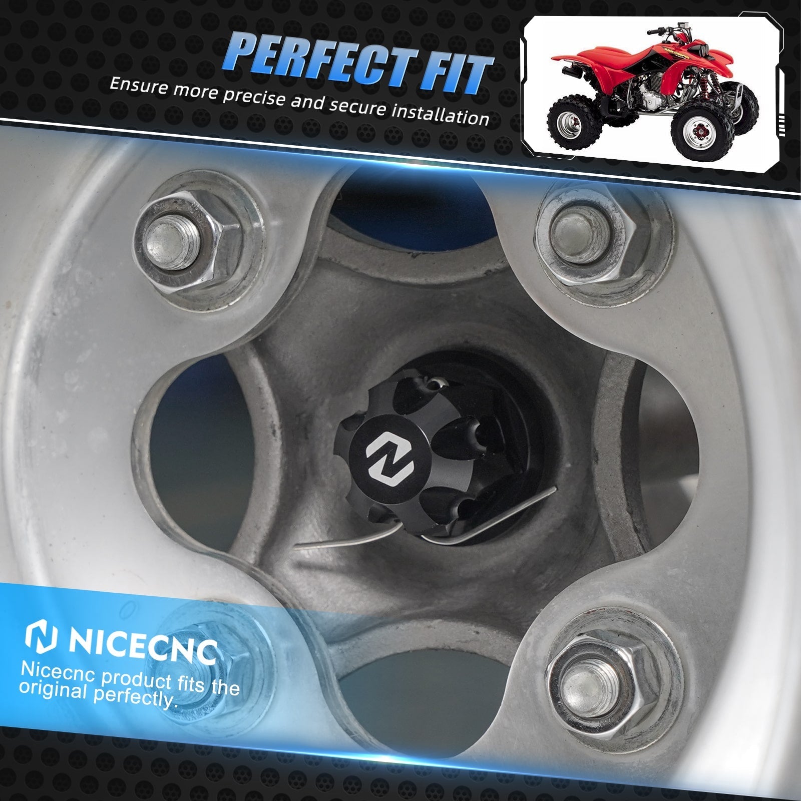 Front + Rear Wheel Axle Nuts Kit For Honda TRX450 R / ER TRX 400X 300X 250X