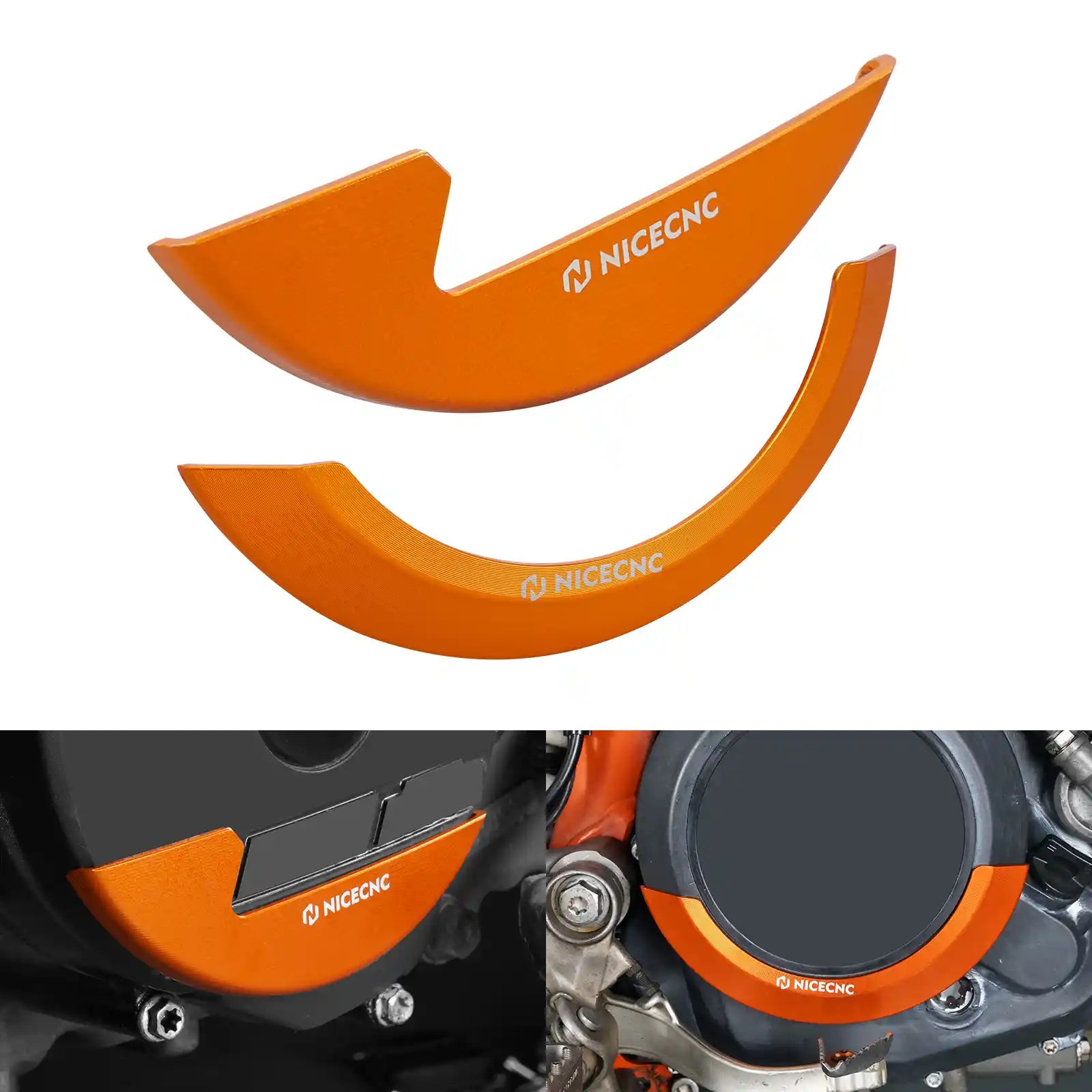 Engine Clutch Cover + Ignition Guard Kit For Husqvarna 701 Enduro SM Vitpilen 16-25