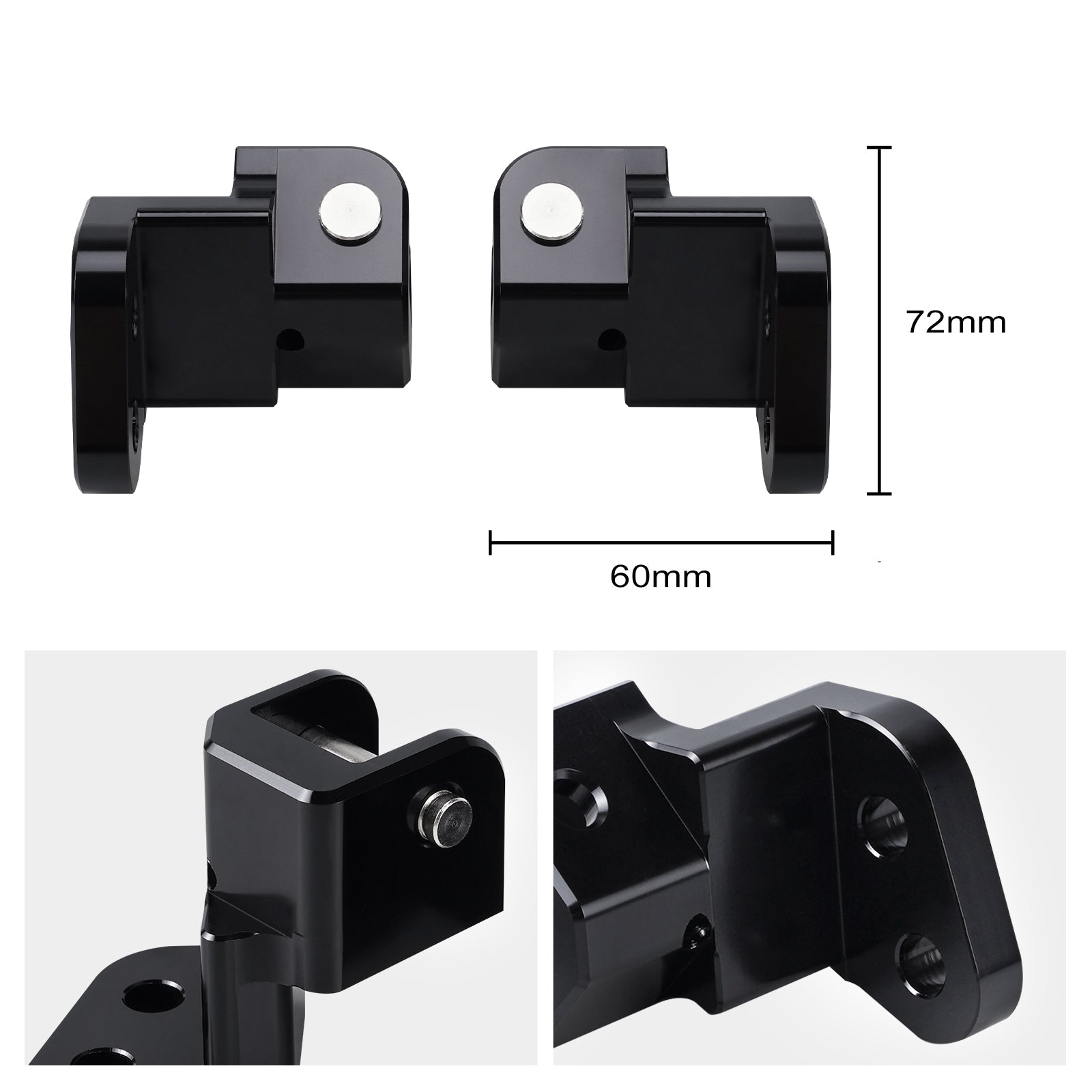 Enlargerd Wide Footpegs Pedals + Lowered Brackets For Kawasaki KLR650 1987-2018