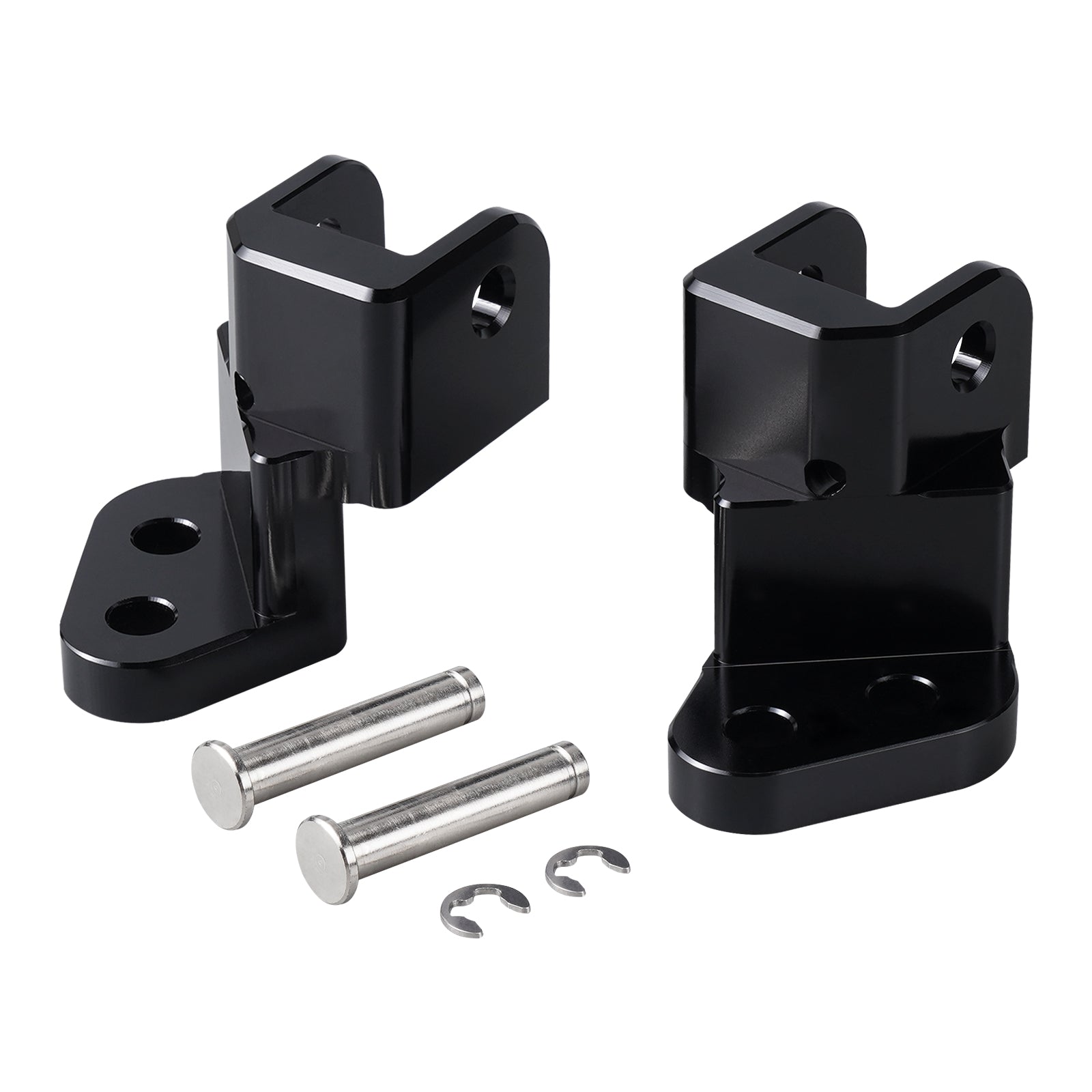 Enlargerd Wide Footpegs Pedals + Lowered Brackets For Kawasaki KLR650 1987-2018