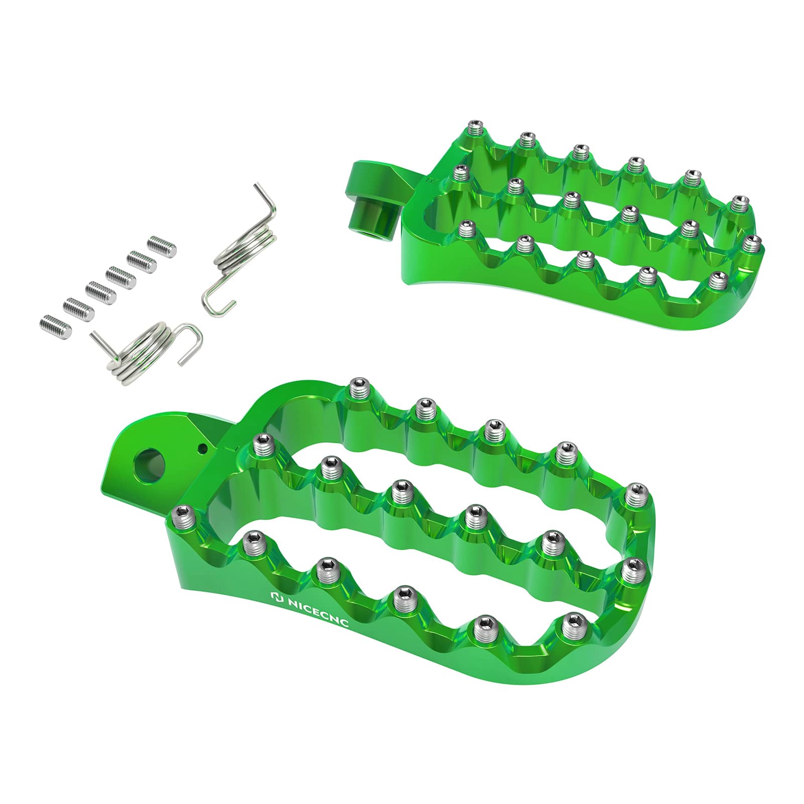 Enlargerd Wide Fat Footpegs Foot Pedals Rests For Kawasaki KLR650 1987-2024