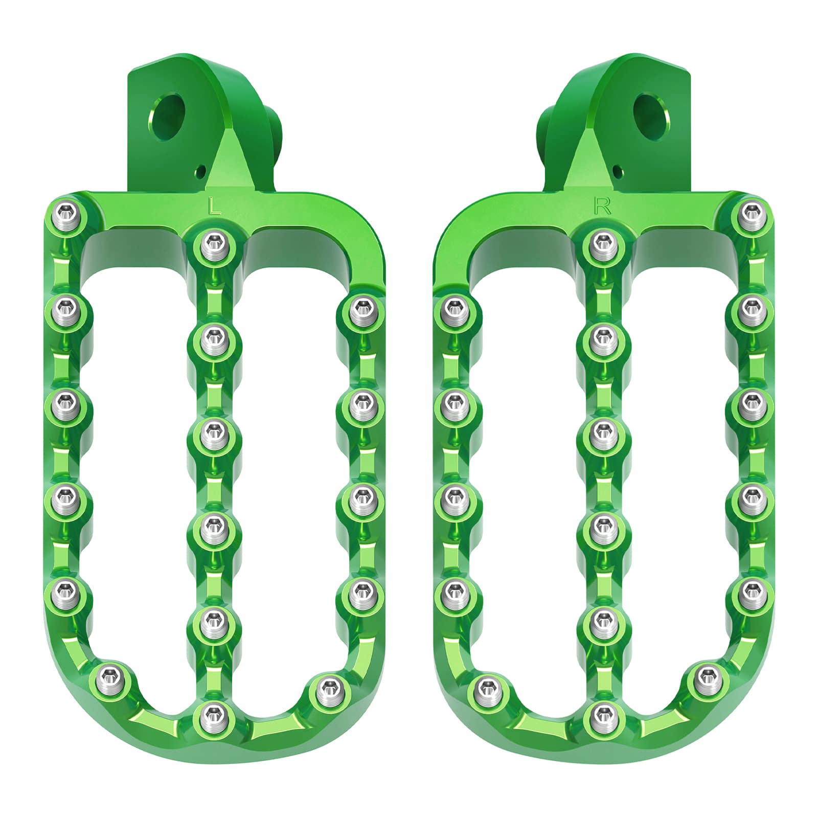 Enlargerd Wide Fat Footpegs Foot Pedals Rests For Kawasaki KLR650 1987-2024