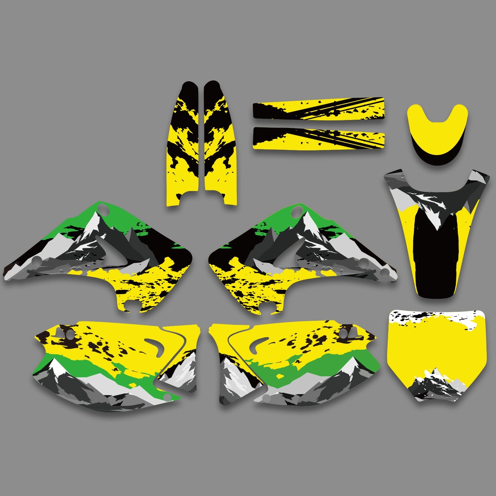 Full Graphics Decals Stickers Kit For KAWASAKI KX125 KX250 2003-2012