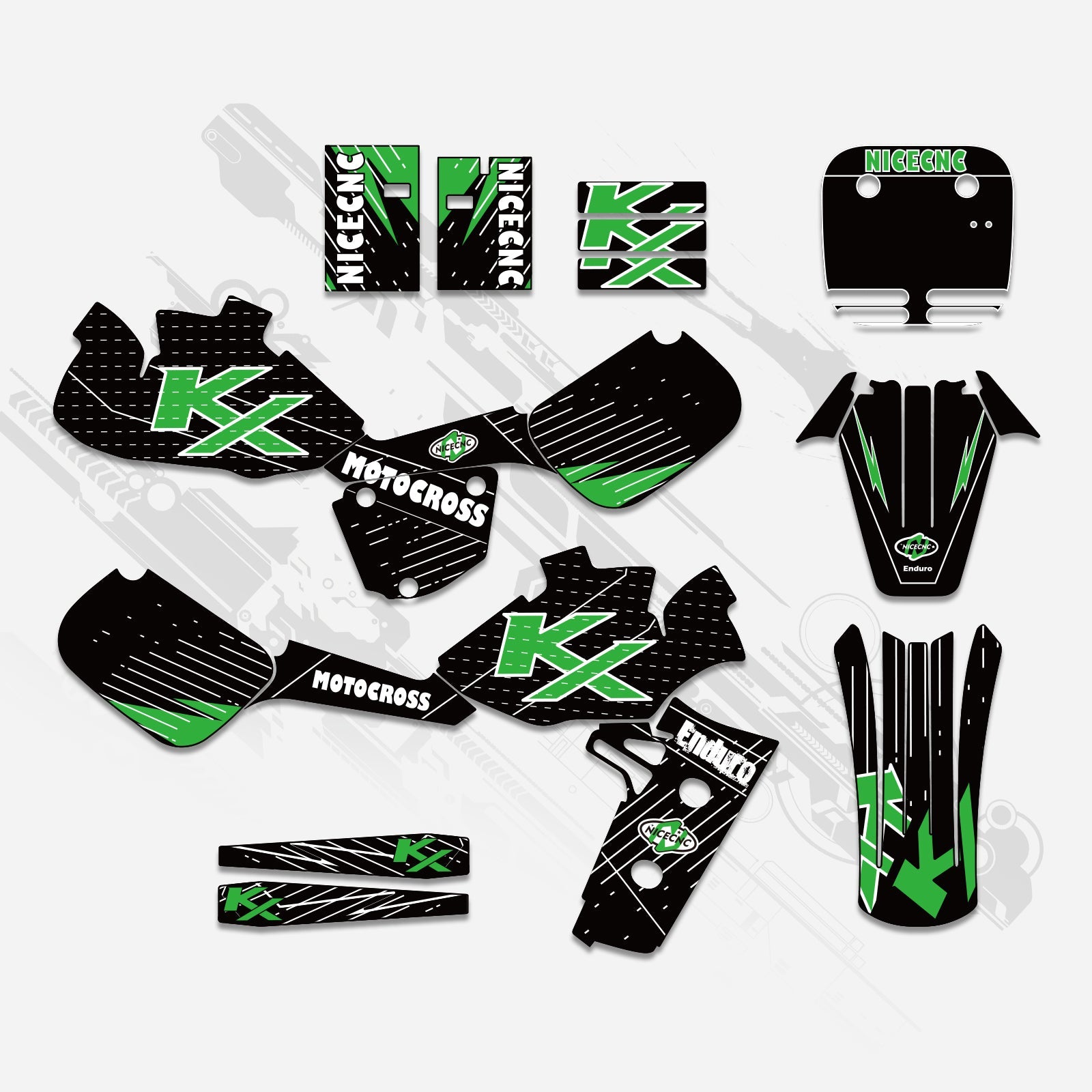 Motorcycle Full Graphics Decals Stickers Kit For KAWASAKI KX60 1985-2004
