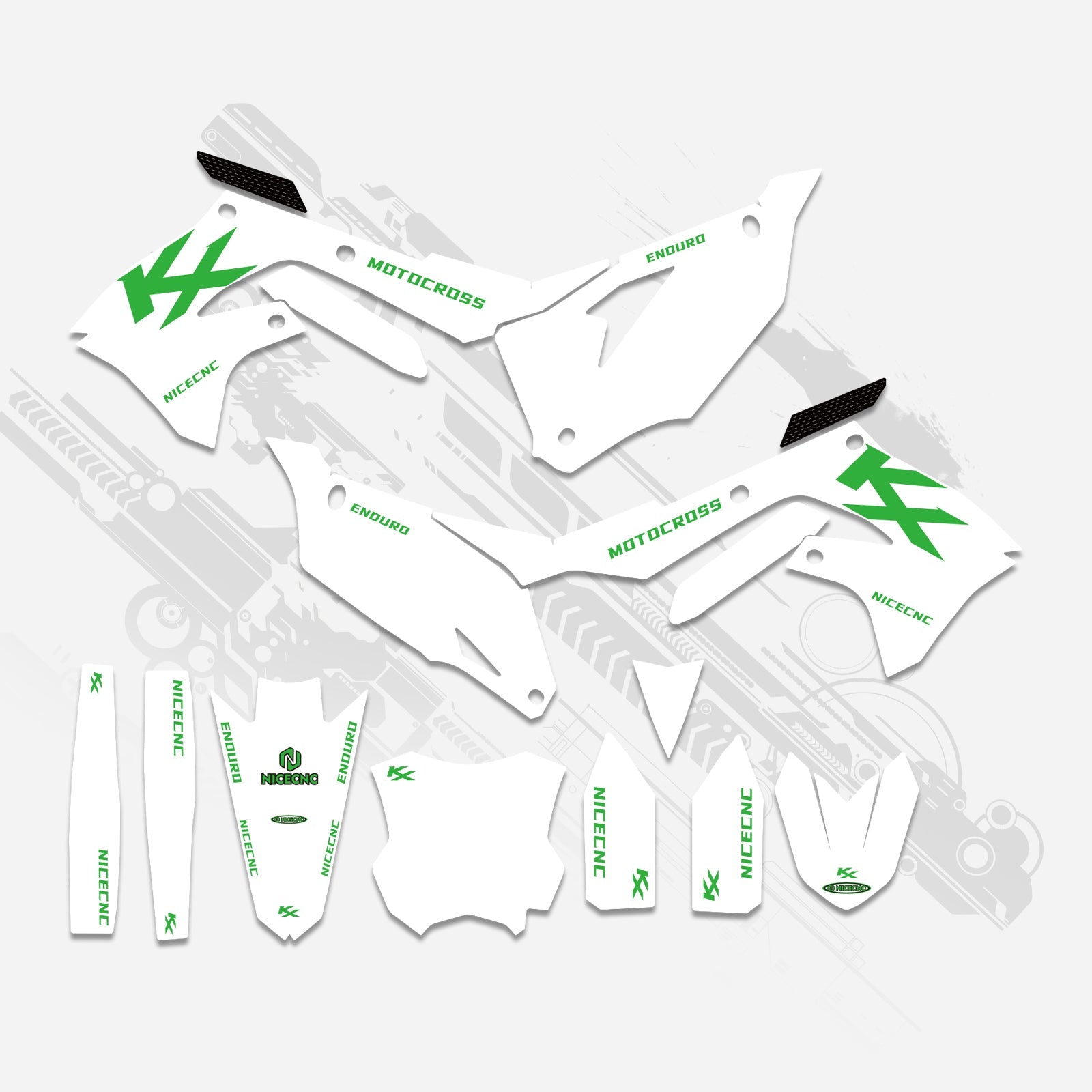 Motorcycle Full Graphics Decals Stickers Kit For Kawasaki KXF250 21-23 KX450F 19-23