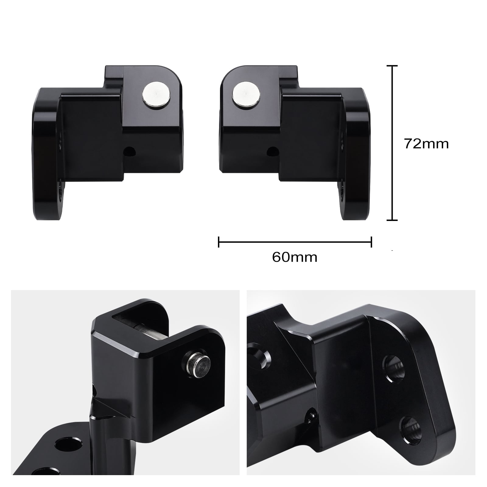 Footpeg Footrest Lowering Mounts Drop Brackets For Kawasaki KLR650 1987-2018