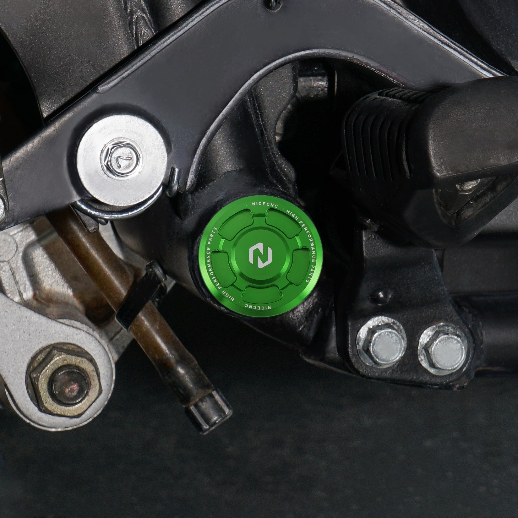 Swing Arm Caps Frame Hole Plugs Insert Covers For Kawasaki KLR650 1987-2024