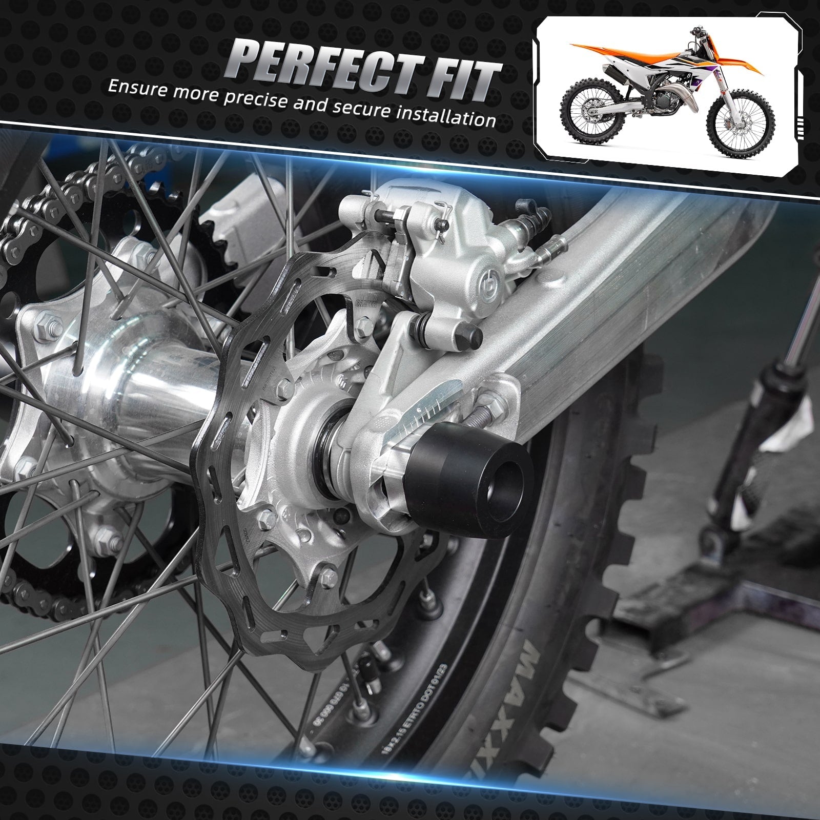 Rear Axle Slider Fork Protector Guard For KTM 350 500 EXC-F 2024
