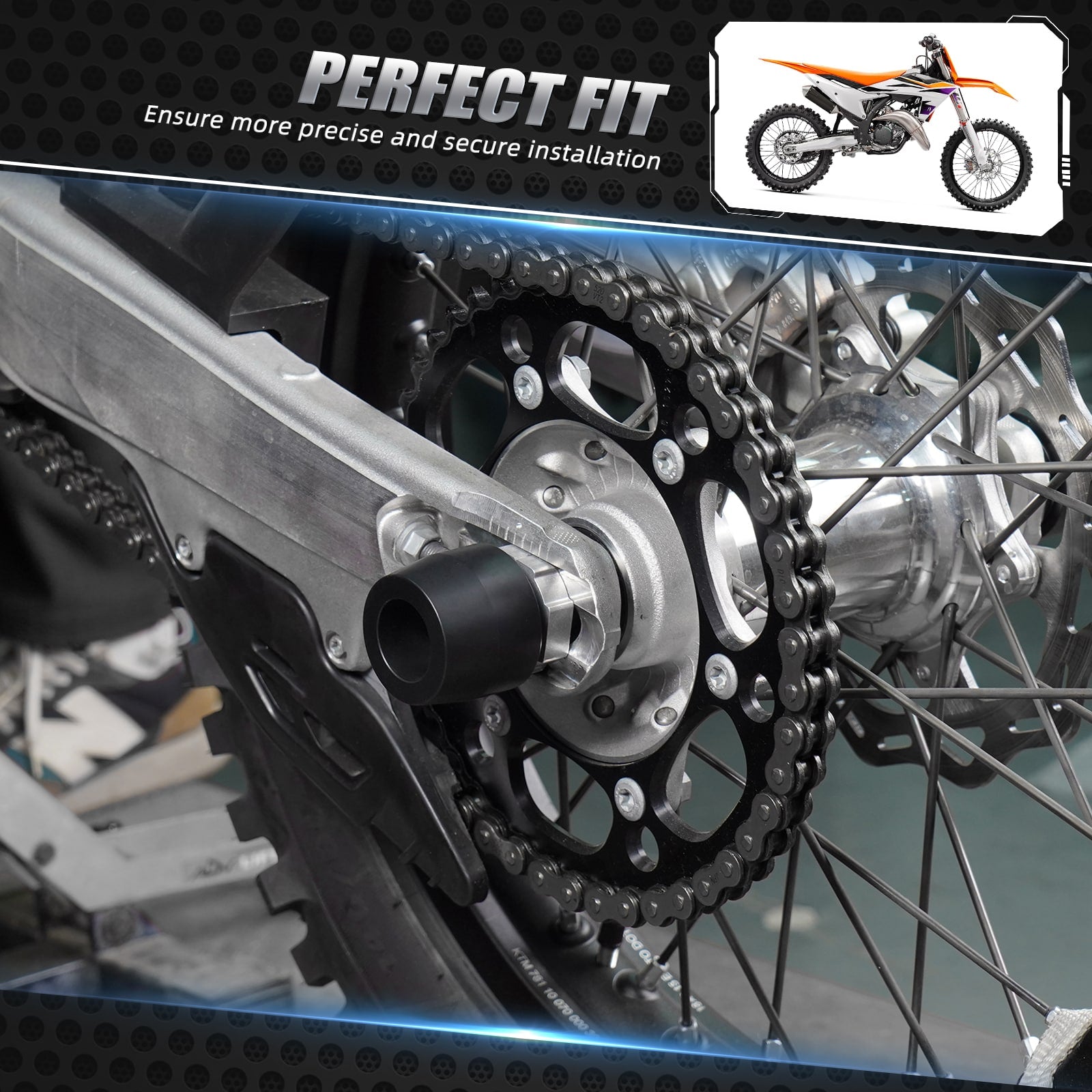 Rear Axle Slider Fork Protector Guard For KTM 350 500 EXC-F 2024