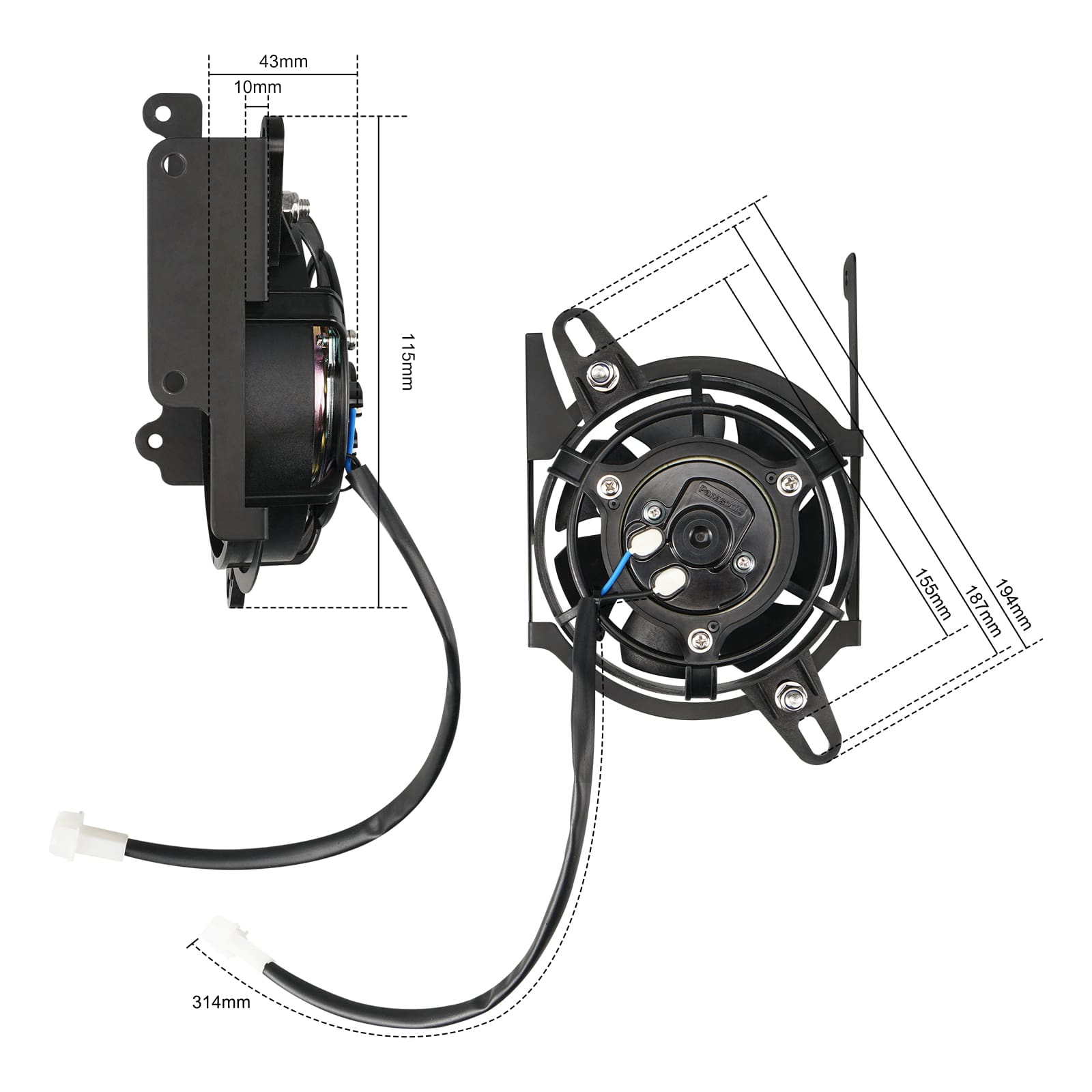 Radiator Cooling Fan Bracket Kit For KTM Husqvarna Gas Gas 2024-2025