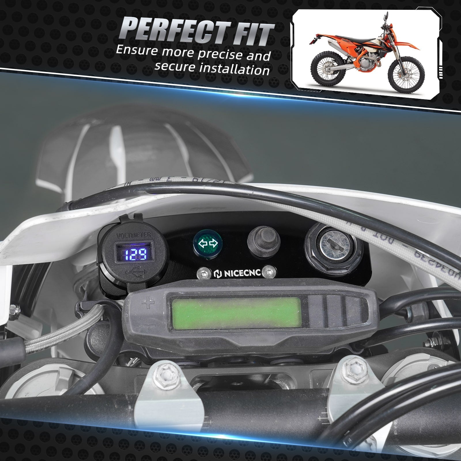 Ignition Device Relocation Dash Kit For KTM 350 500 EXC-F 2017-2023