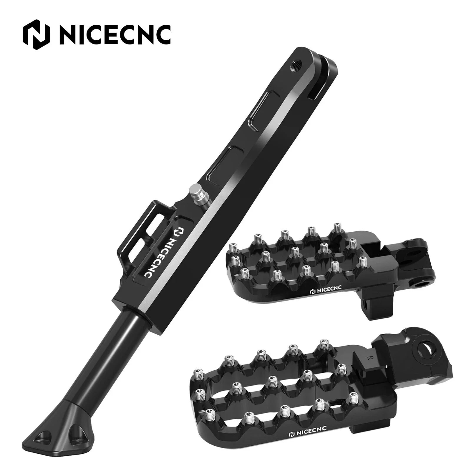Adjustable Kickstand + Lower Larger Footpegs For Husqvarna 701 Enduro Supermoto