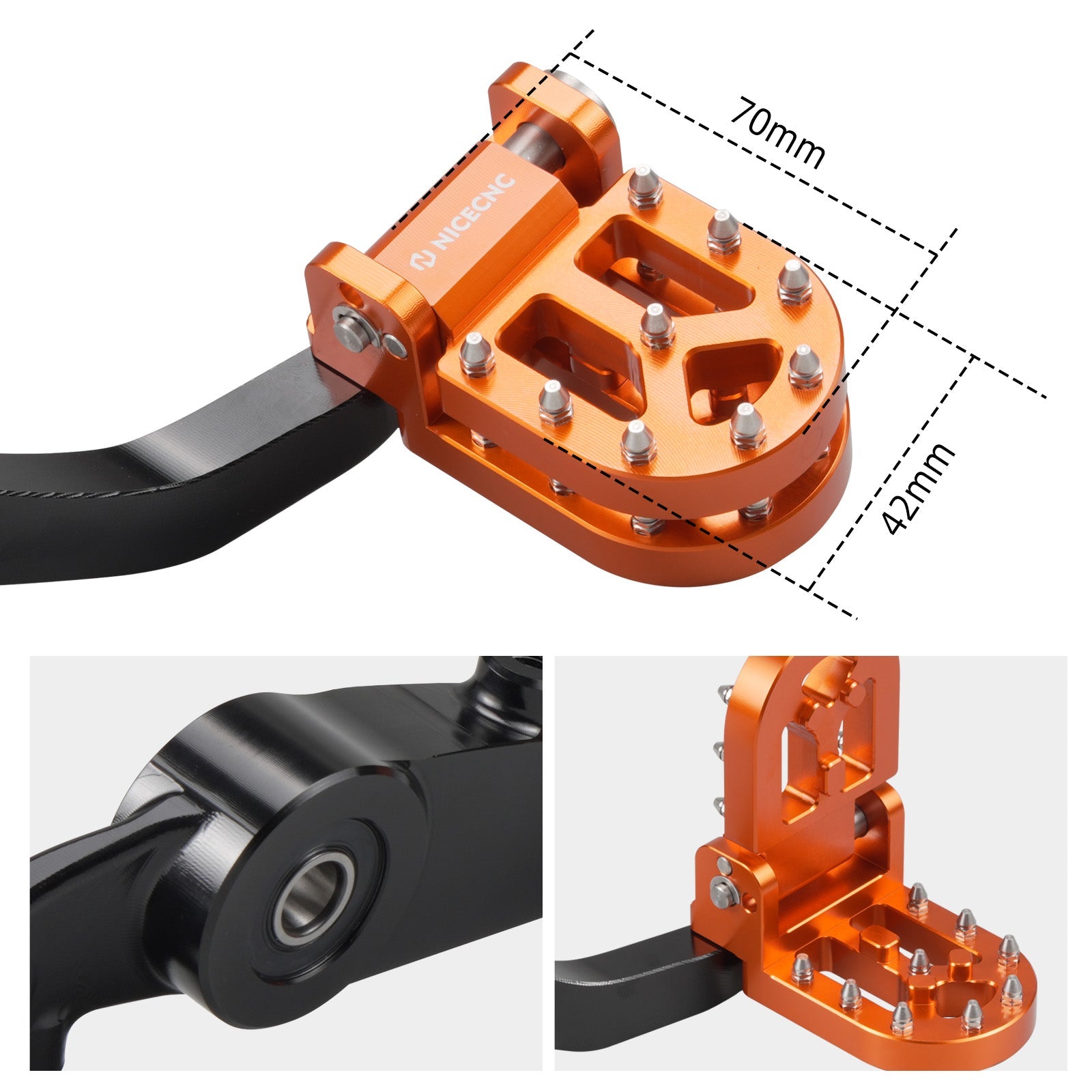 Adjustable Dual Rear Brake Pedal Lever Assly For Husqvarna Norden 901 / Expedition