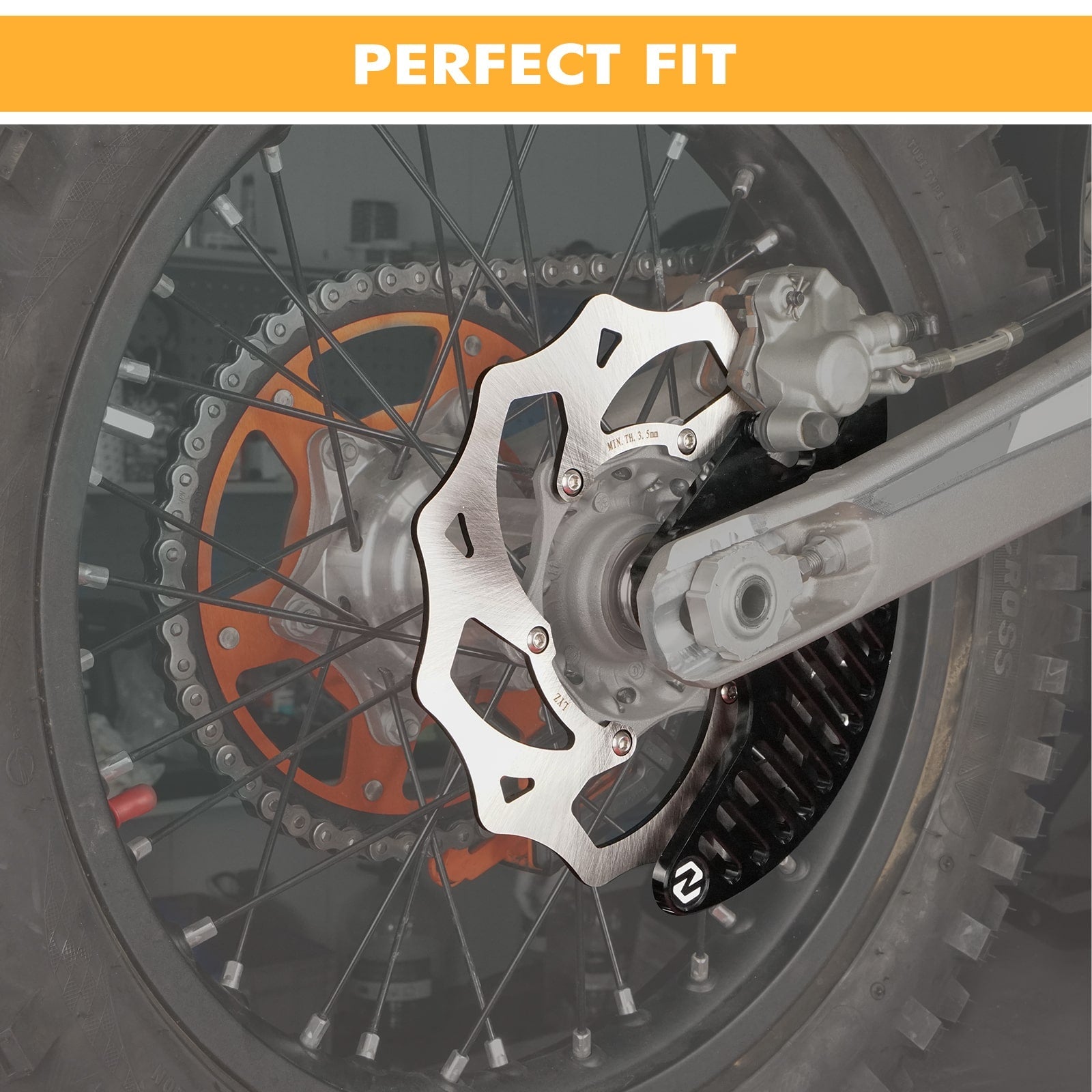 Oversized 240mm Rear Brake Rotor Kit For KTM EXC-F 350 500 2004-2024