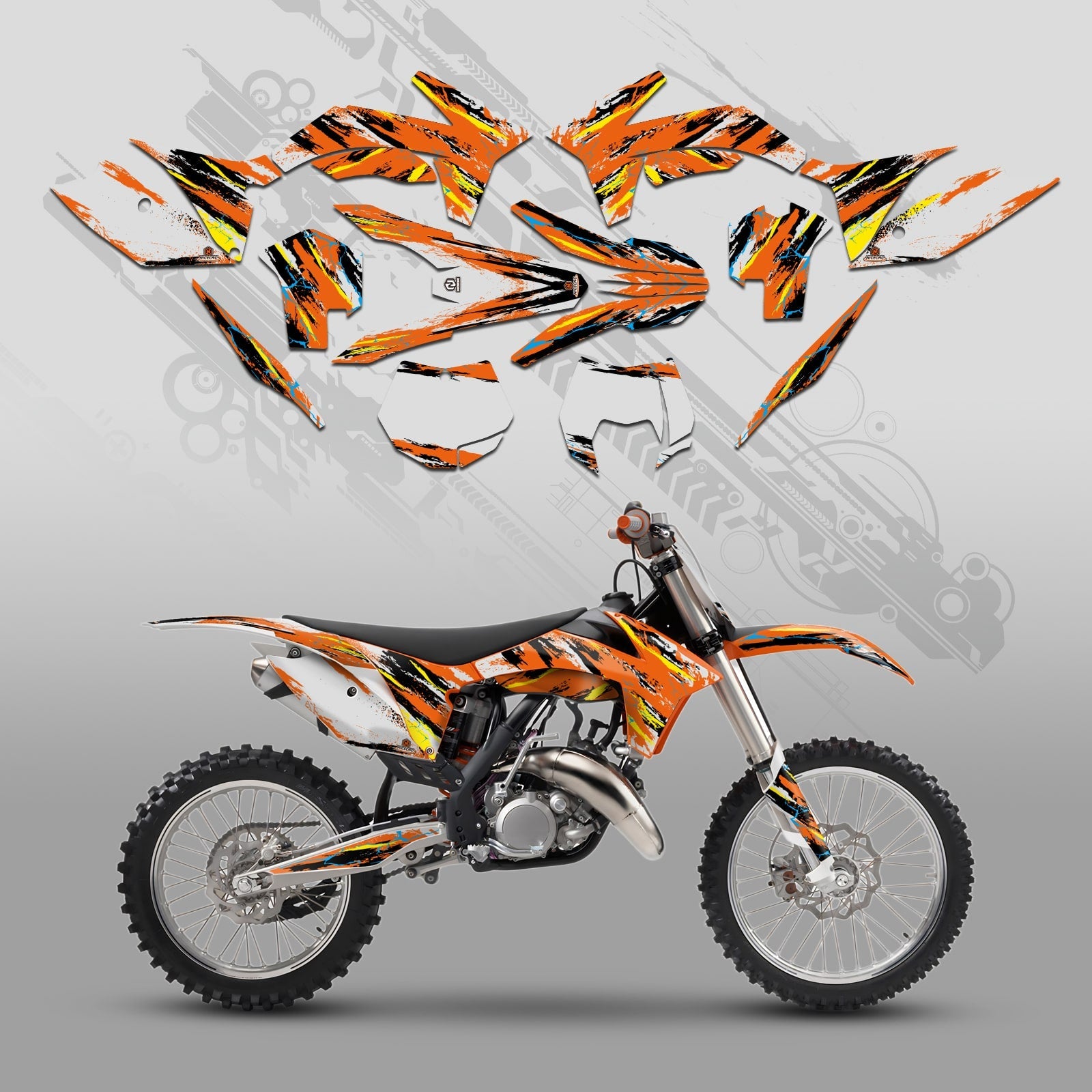 Motorcycle Full Graphics Decals Stickers Set For KTM SX 2011-2012 XCW 2013