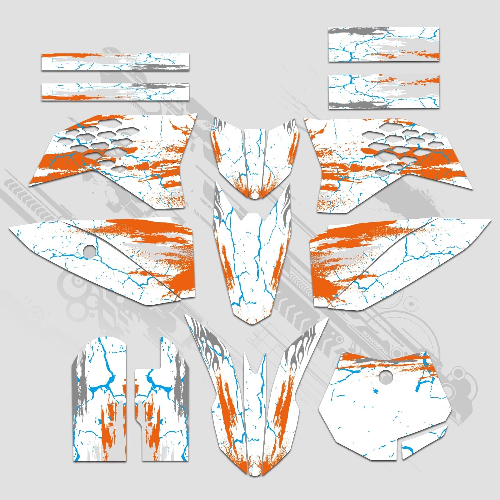 Motorcycle Full Graphics Decals Stickers Set For KTM SX50 2009-2015