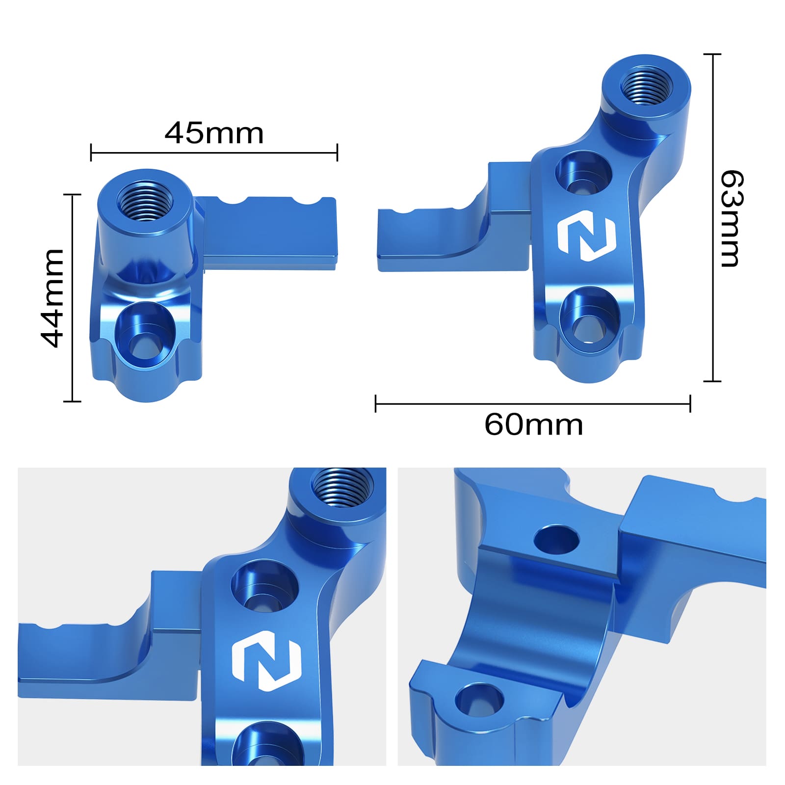 Front Brake Clutch Master Cylinder Clamp w/ Mirror Mount For KTM 350 500 EXCF 2014-2024