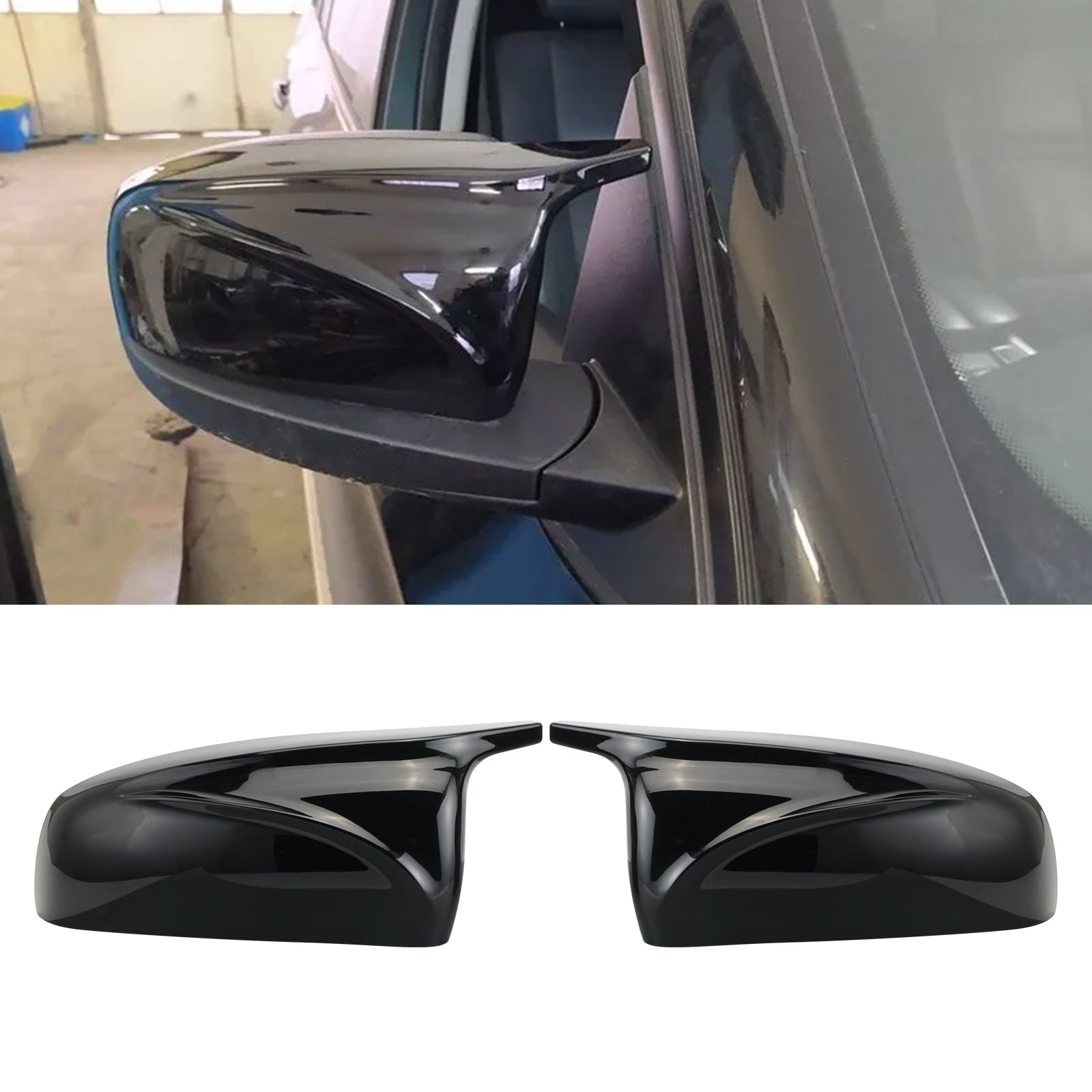 2PCS M-Style Rearview Side Mirror Cover For BMW X5 X6 E70 E71  2008-2012