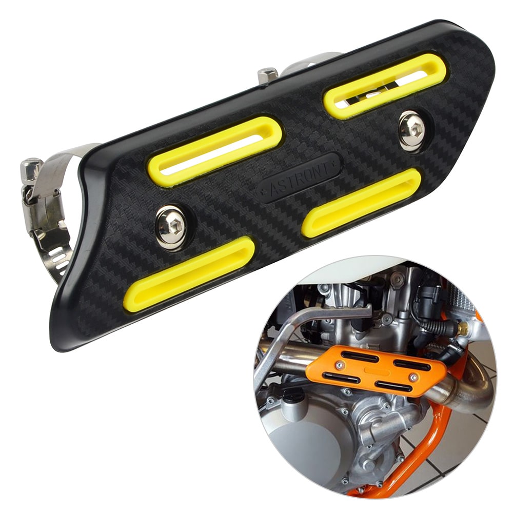 Muffler Exhaust Pipe Heat Shield Guard For 4-Stroke Motorcycle & ATVs