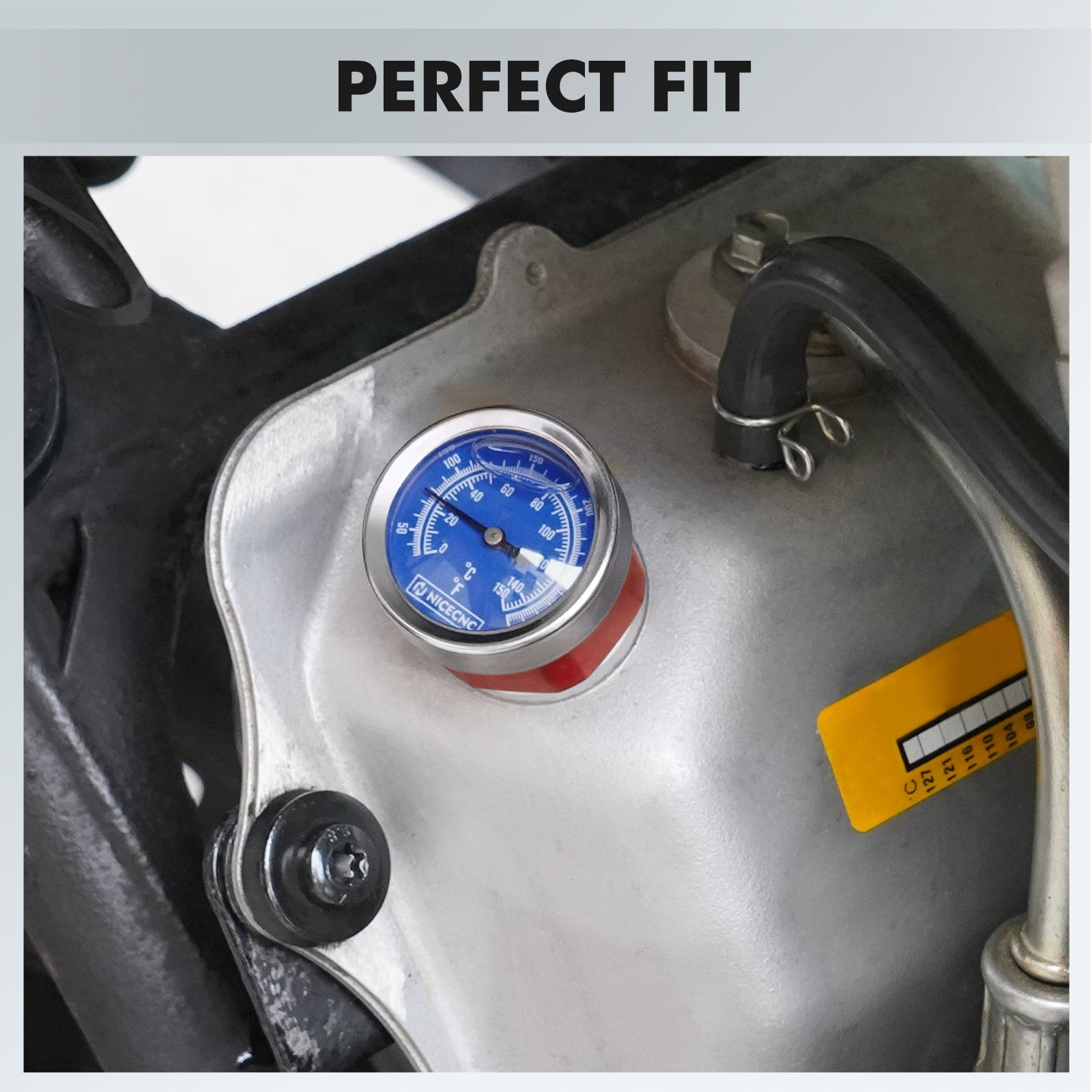 Jauge de niveau d'huile moteur de VTT avec thermomètre pour Yamaha Raptor 700 700R 660R YFZ450