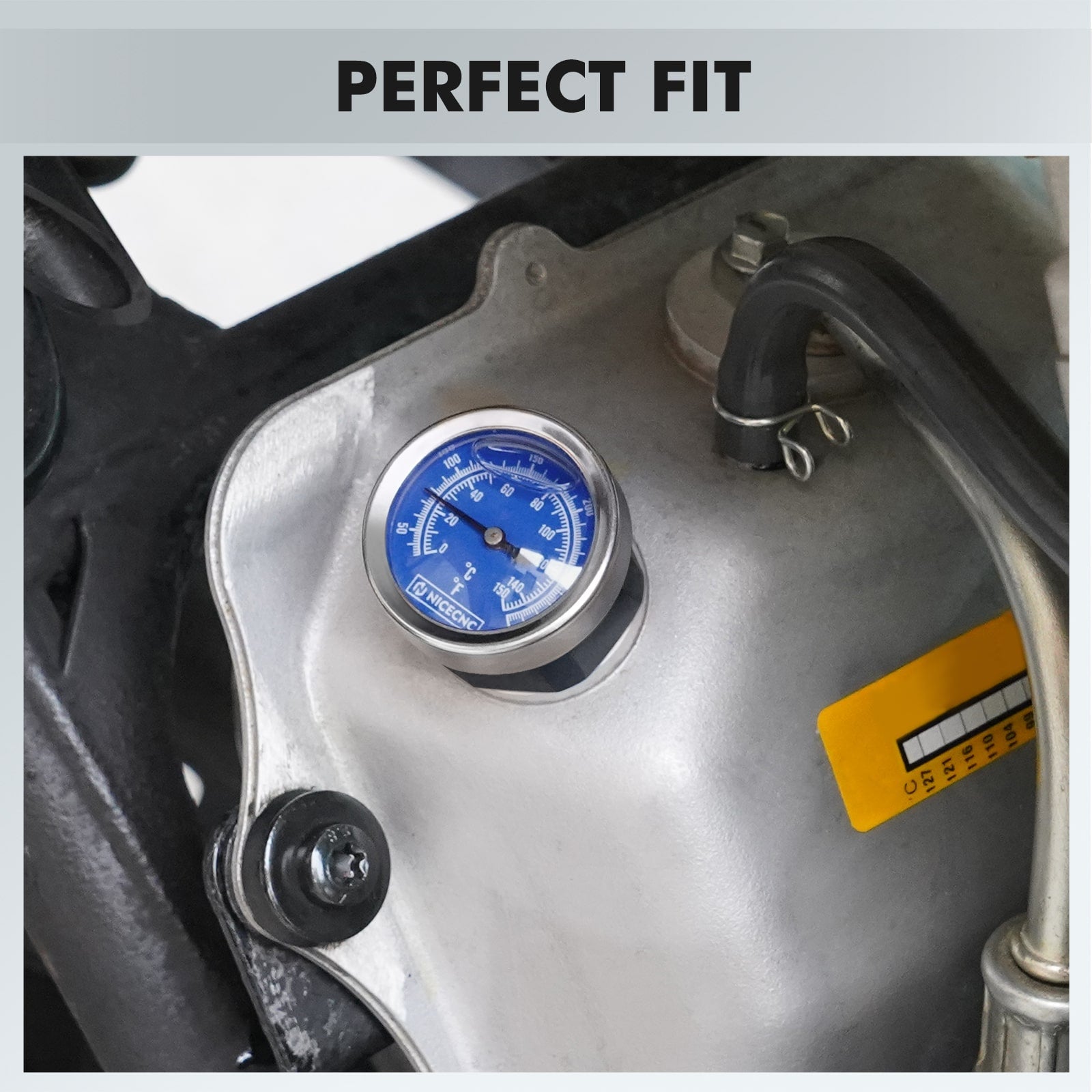 Jauge de niveau d'huile moteur de VTT avec thermomètre pour Yamaha Raptor 700 700R 660R YFZ450