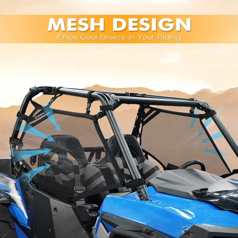 UTV Side Door Window Nets Sunshade Mesh Shield Kit For Polaris RZR XP 1000 570 900