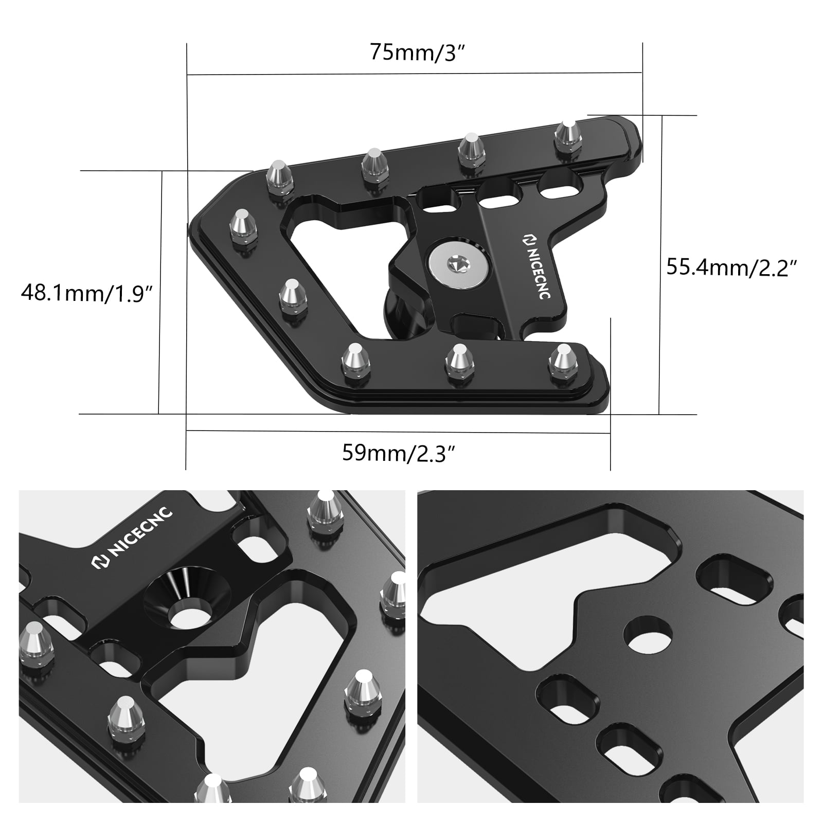 ATV Rear Brake Pedal Lever Extender Pad Tip For Yamaha Raptor 700 2006-2012