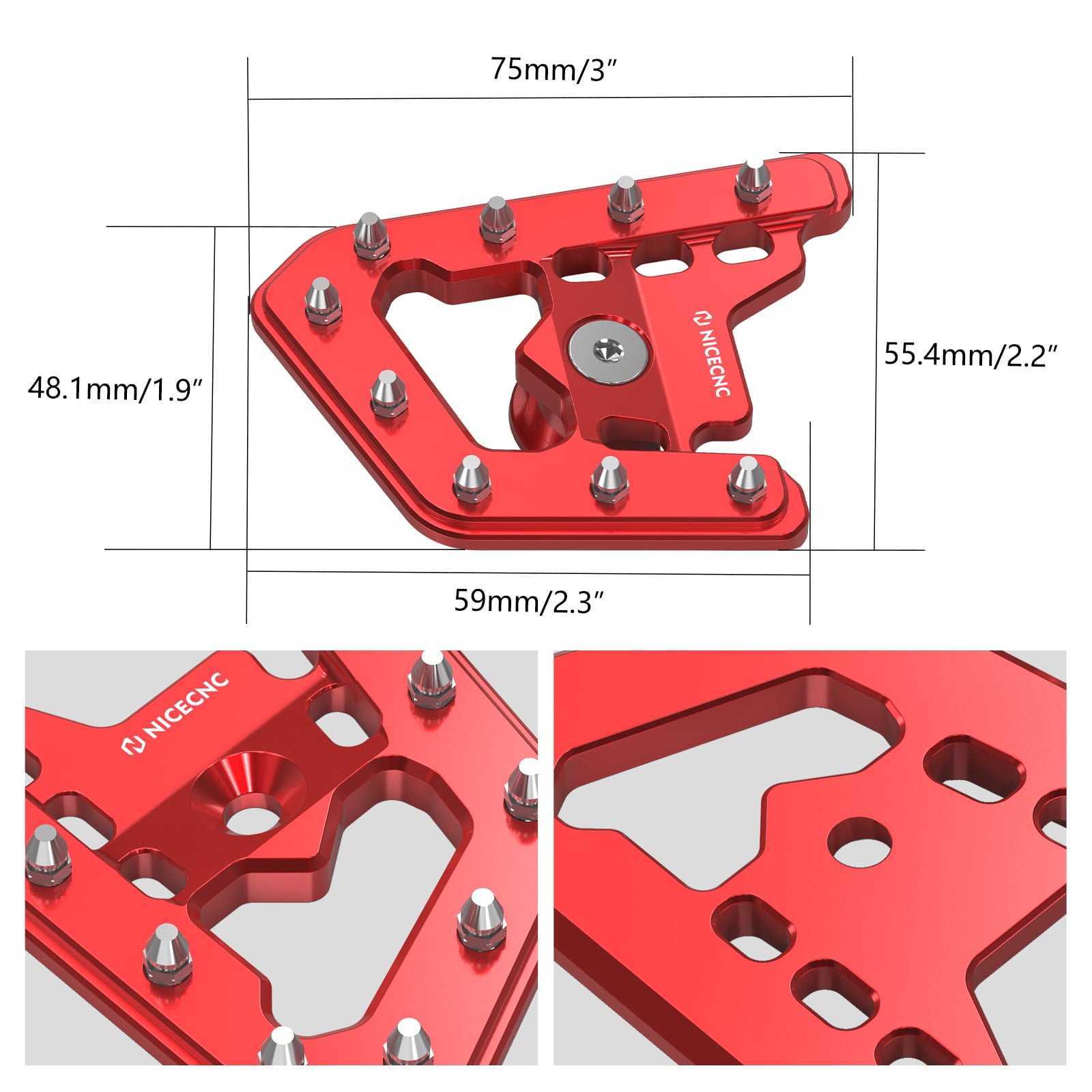 ATV Rear Brake Pedal Lever Extender Pad Tip For Yamaha Raptor 700 2006-2012